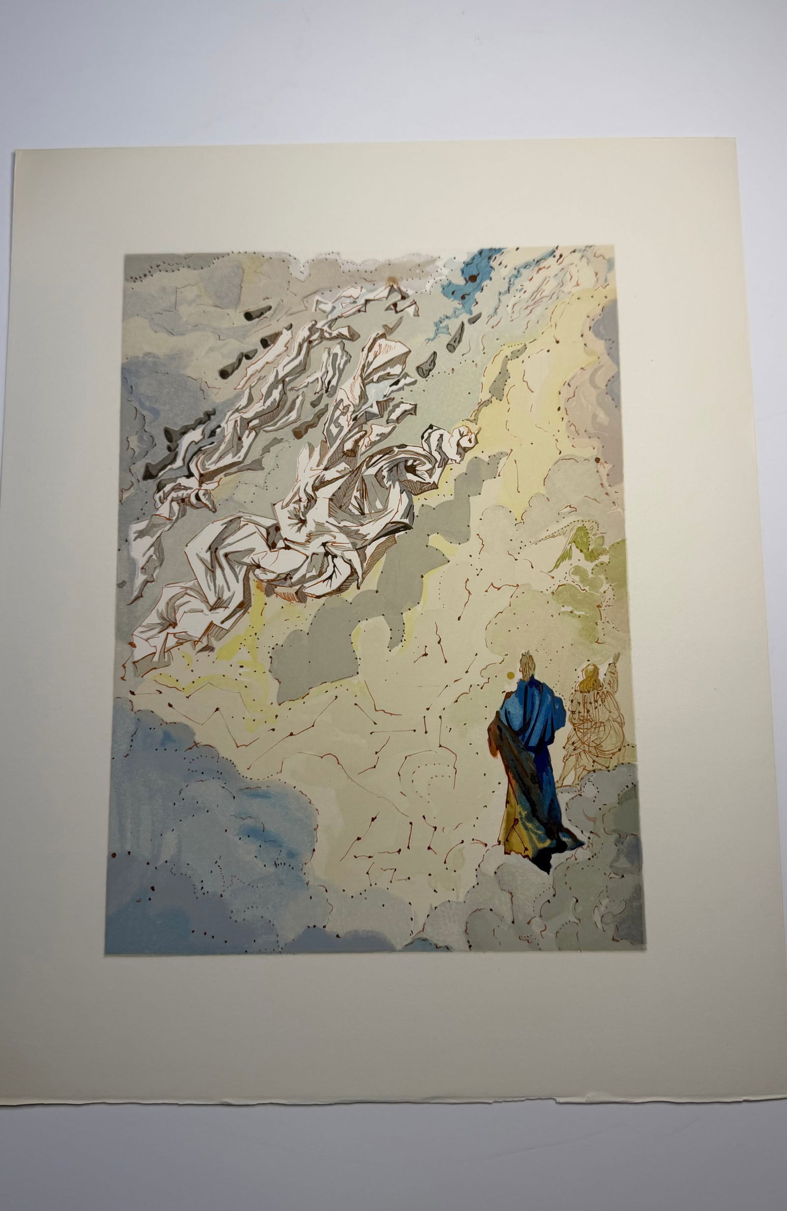 Salvador Dali's Divine Comedy - Paradise 20: Lithograph of Water colour on wood engraving on Rives vellum paper (100% cotton)