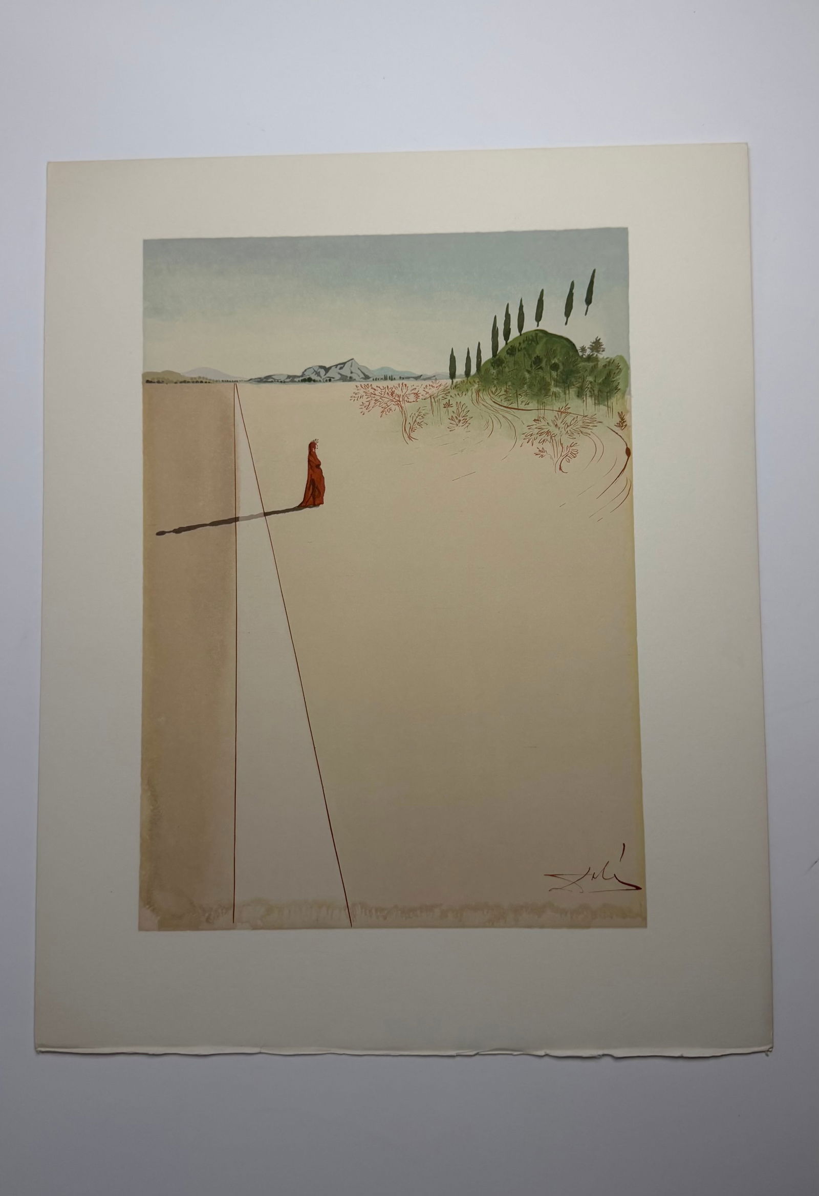 Salvador Dali's Divine Comedy - Inferno 1: Lithograph of Water colour on wood engraving on Rives vellum paper (100% cotton)