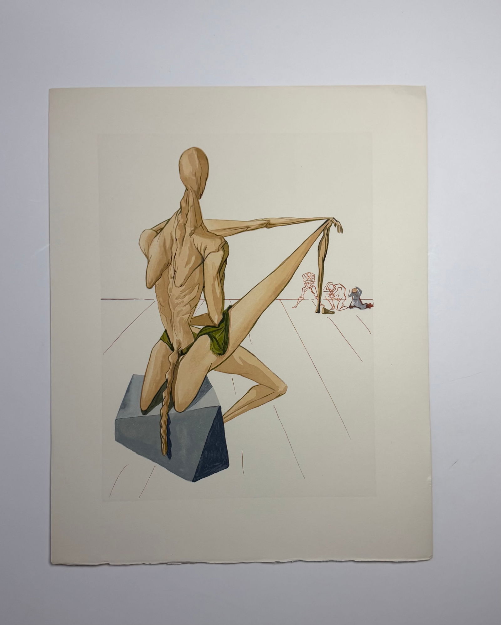 Salvador Dali's Divine Comedy - Inferno 5: Lithograph of Water colour on wood engraving on Rives vellum paper (100% cotton)