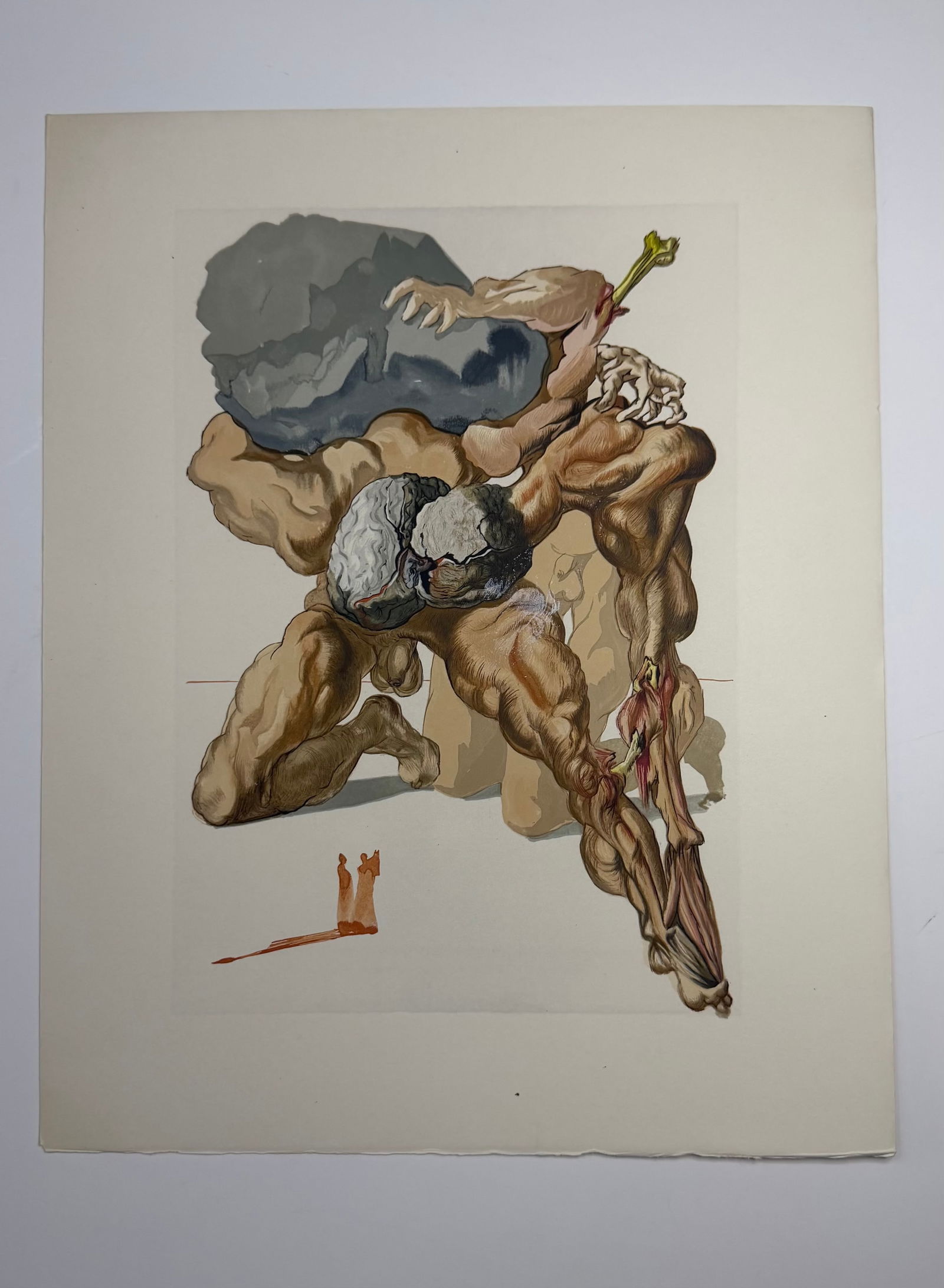 Salvador Dali's Divine Comedy - Inferno 7: Lithograph of Water colour on wood engraving on Rives vellum paper (100% cotton)