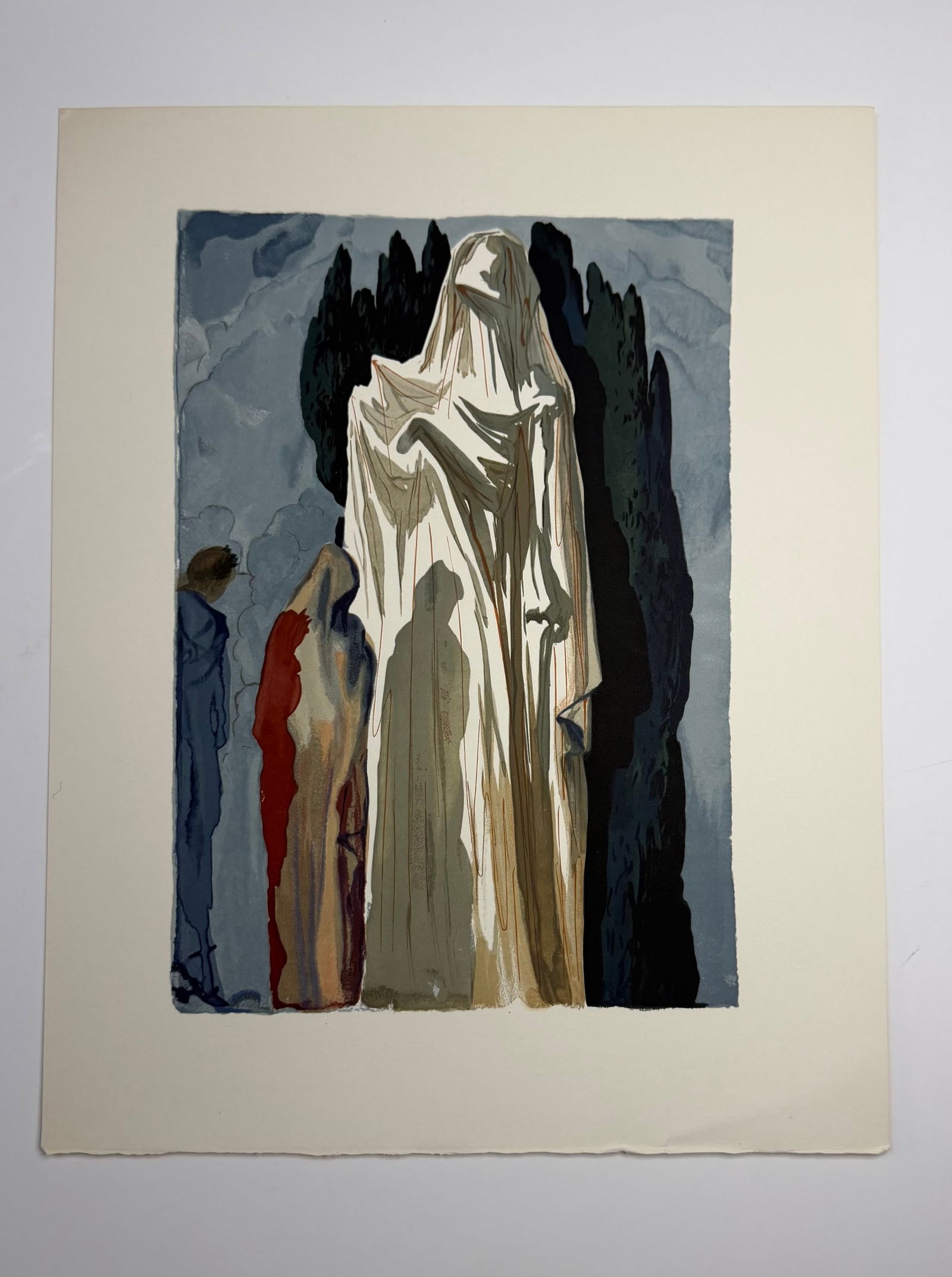 Salvador Dali's Divine Comedy - Inferno 10: Lithograph of Water colour on wood engraving on Rives vellum paper (100% cotton)