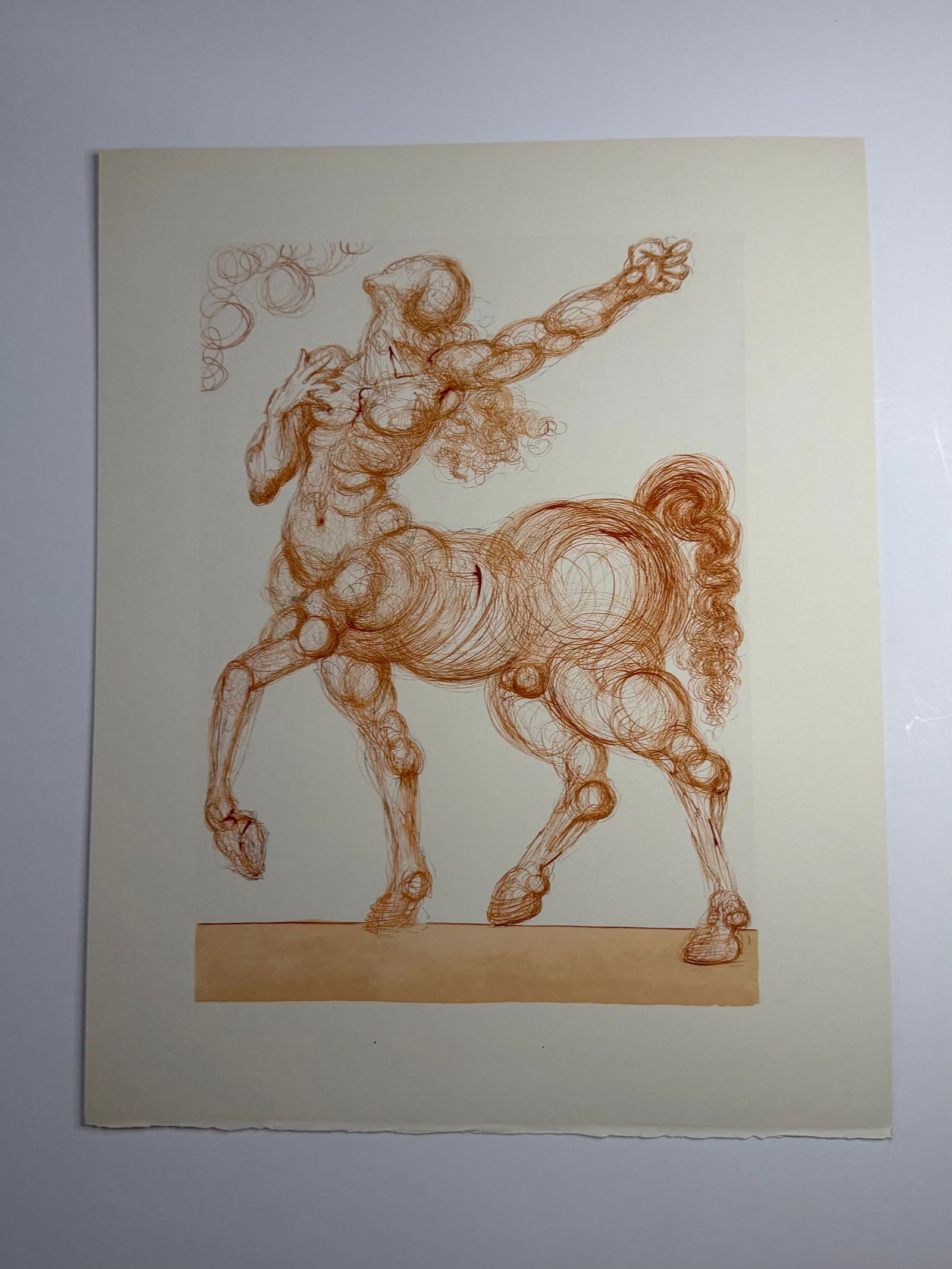 Salvador Dali's Divine Comedy - Inferno 25: Lithograph of Water colour on wood engraving on Rives vellum paper (100% cotton)