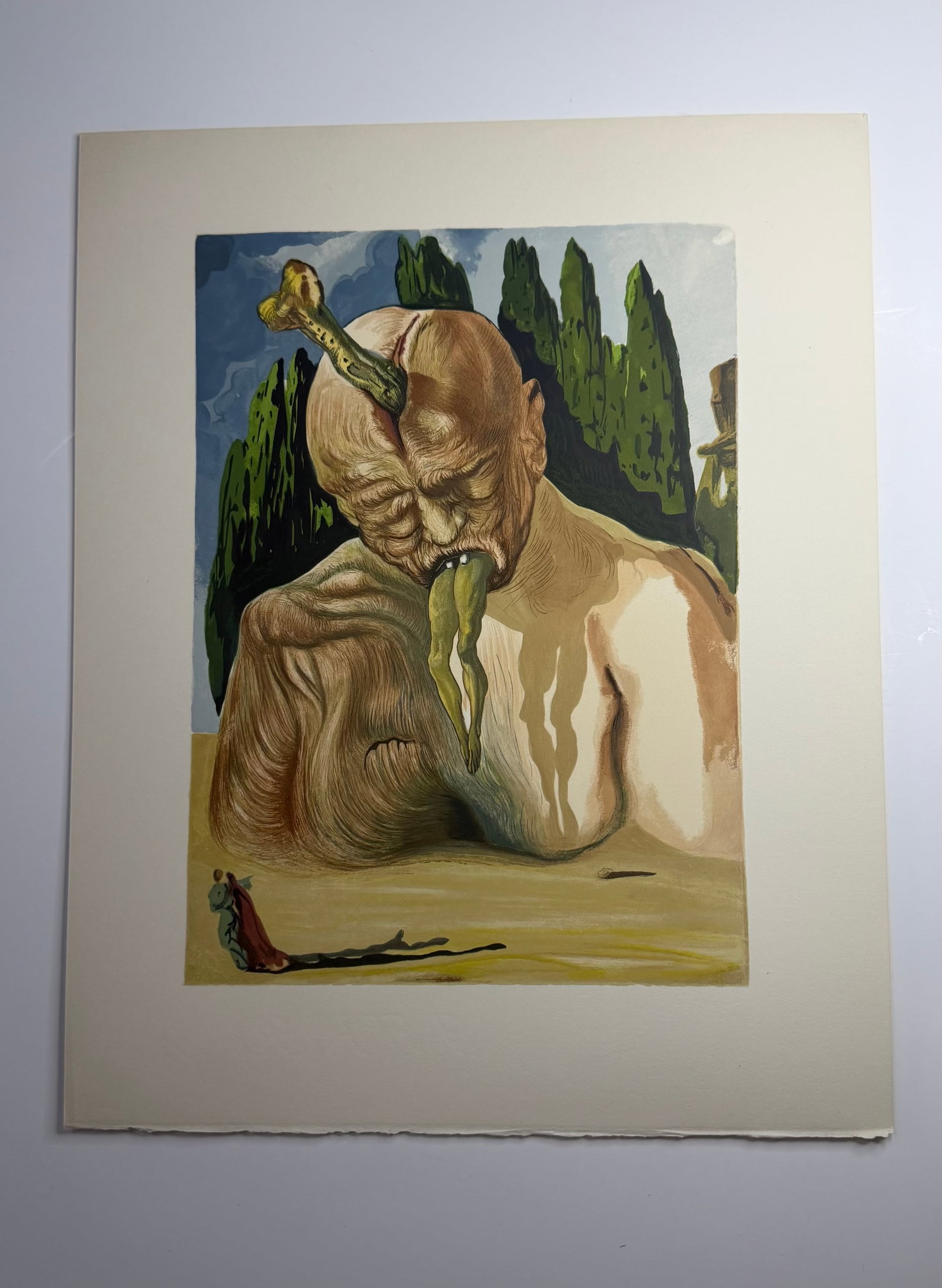 Salvador Dali's Divine Comedy - Inferno 27: Lithograph of Water colour on wood engraving on Rives vellum paper (100% cotton)