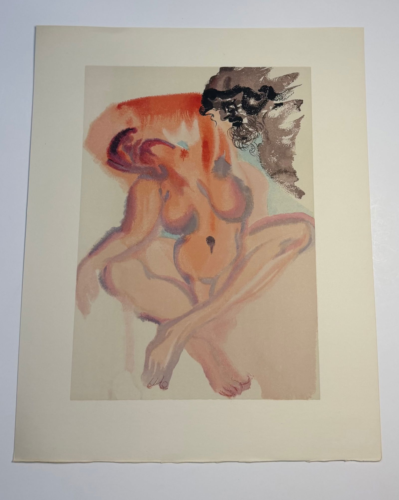 Salvador Dali's Divine Comedy - Purgatory 3: Lithograph of Water colour on wood engraving on Rives vellum paper (100% cotton)