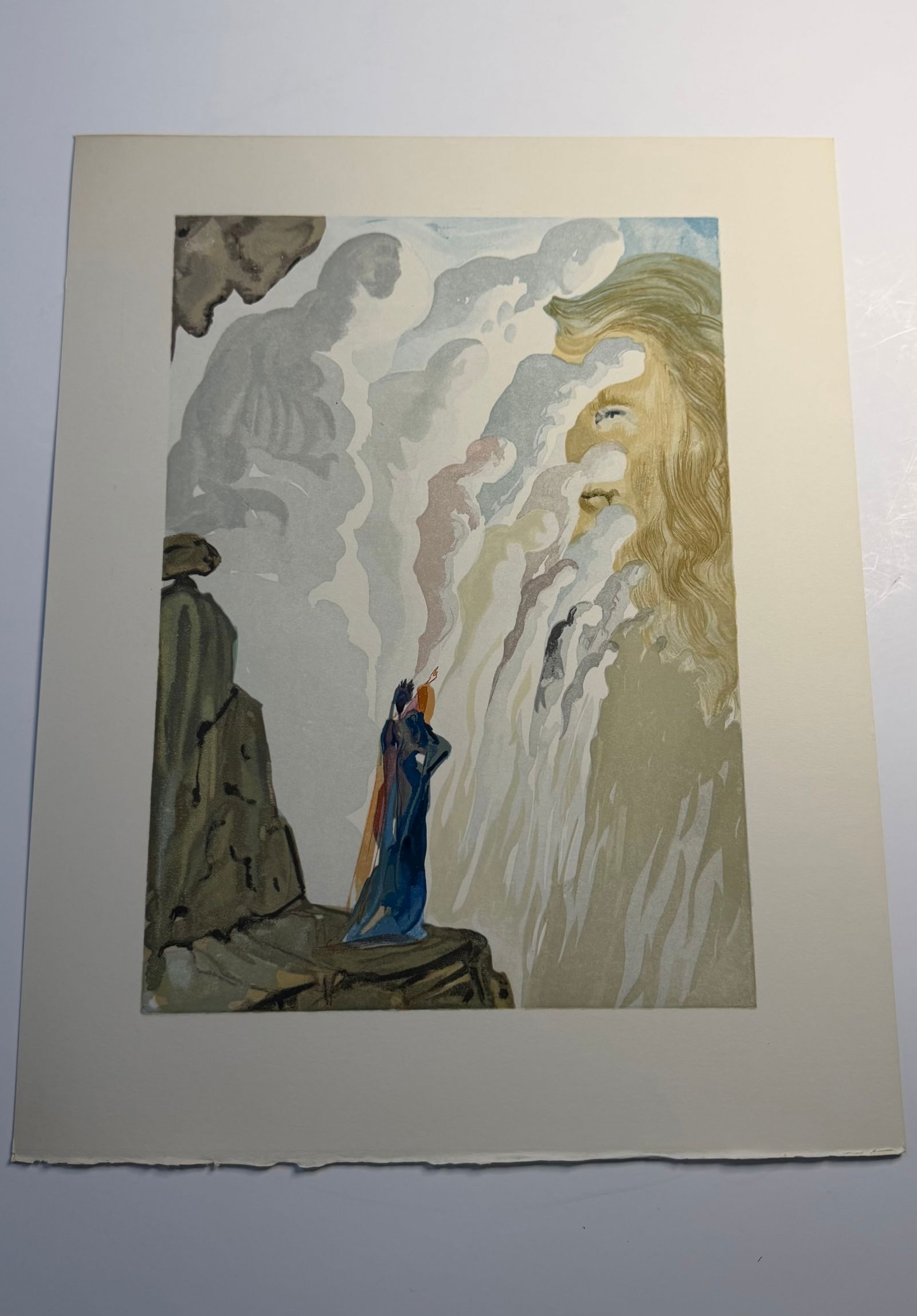 Salvador Dali's Divine Comedy - Purgatory 12: Lithograph of Water colour on wood engraving on Rives vellum paper (100% cotton)