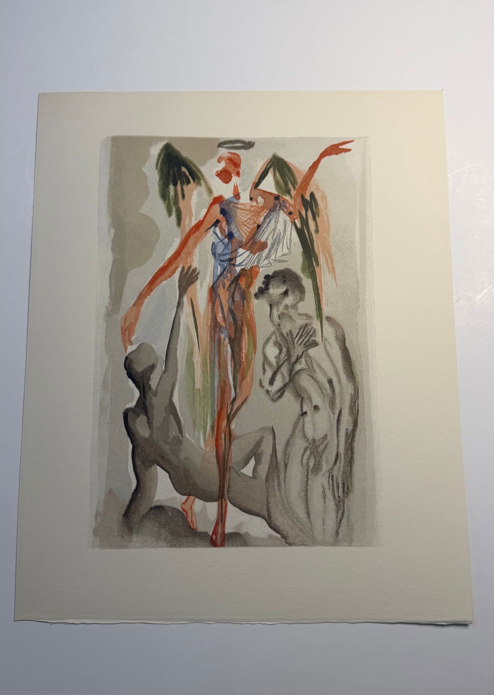 Salvador Dali's Divine Comedy - Purgatory 32: Lithograph of Water colour on wood engraving on Rives vellum paper (100% cotton)