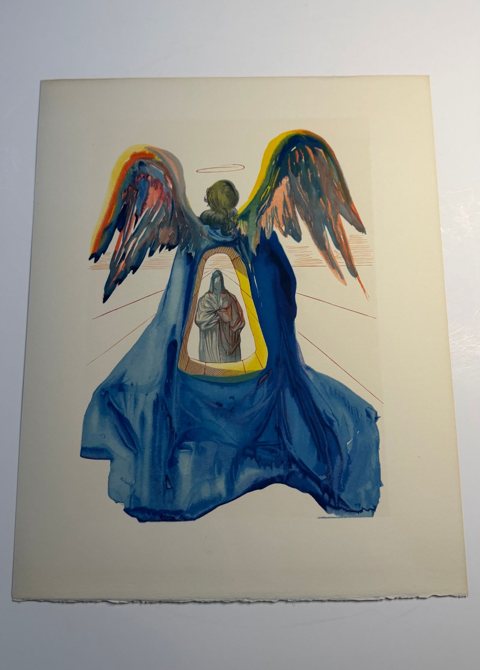 Salvador Dali's Divine Comedy - Purgatory 33: Lithograph of Water colour on wood engraving on Rives vellum paper (100% cotton)