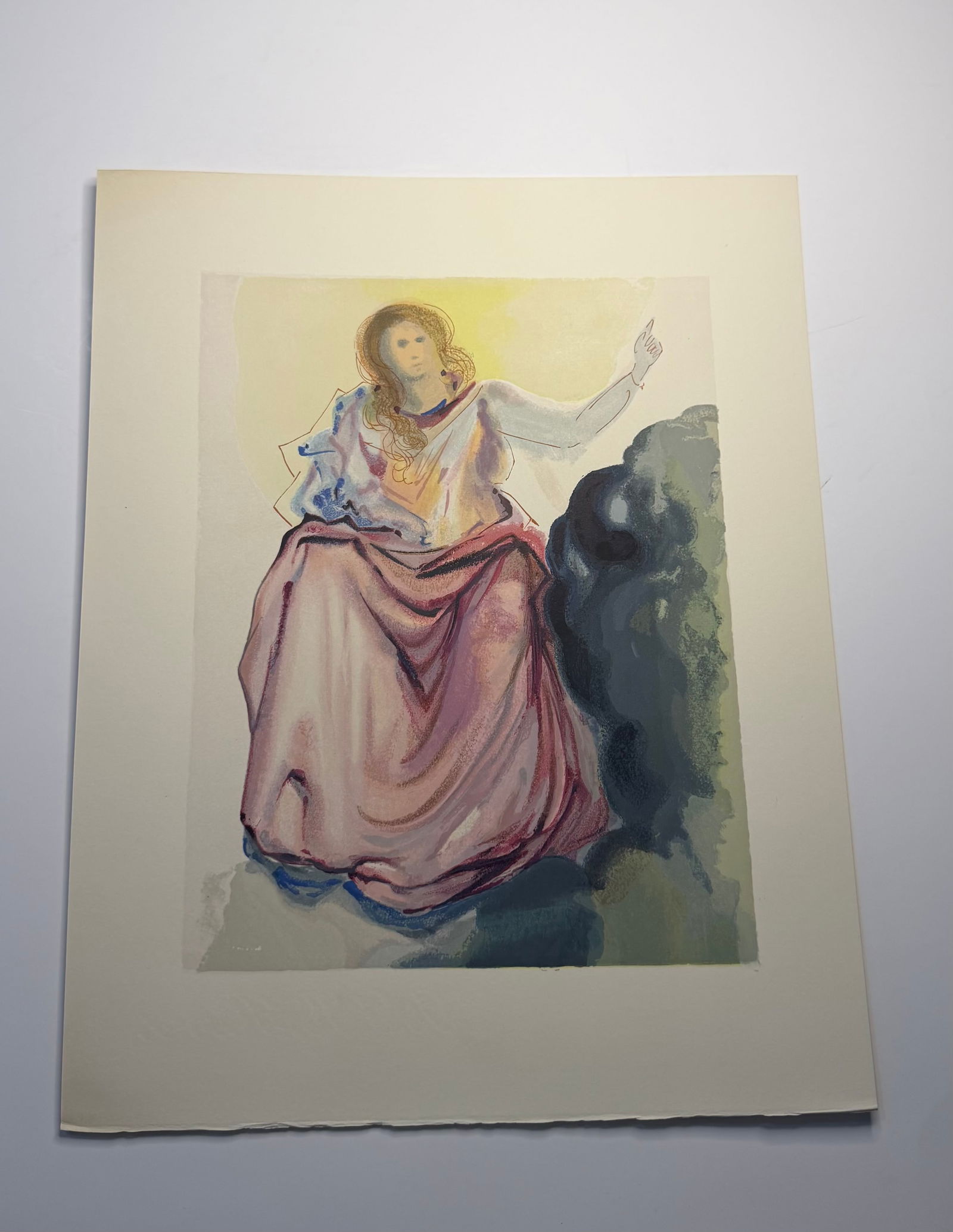 Salvador Dali's Divine Comedy - Paradise 4: Lithograph of Water colour on wood engraving on Rives vellum paper (100% cotton)