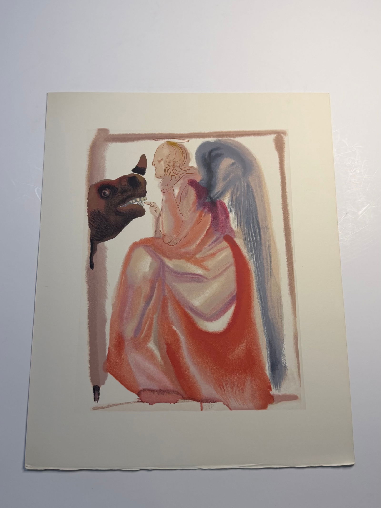 Salvador Dali's Divine Comedy - Paradise 6: Lithograph of Water colour on wood engraving on Rives vellum paper (100% cotton)