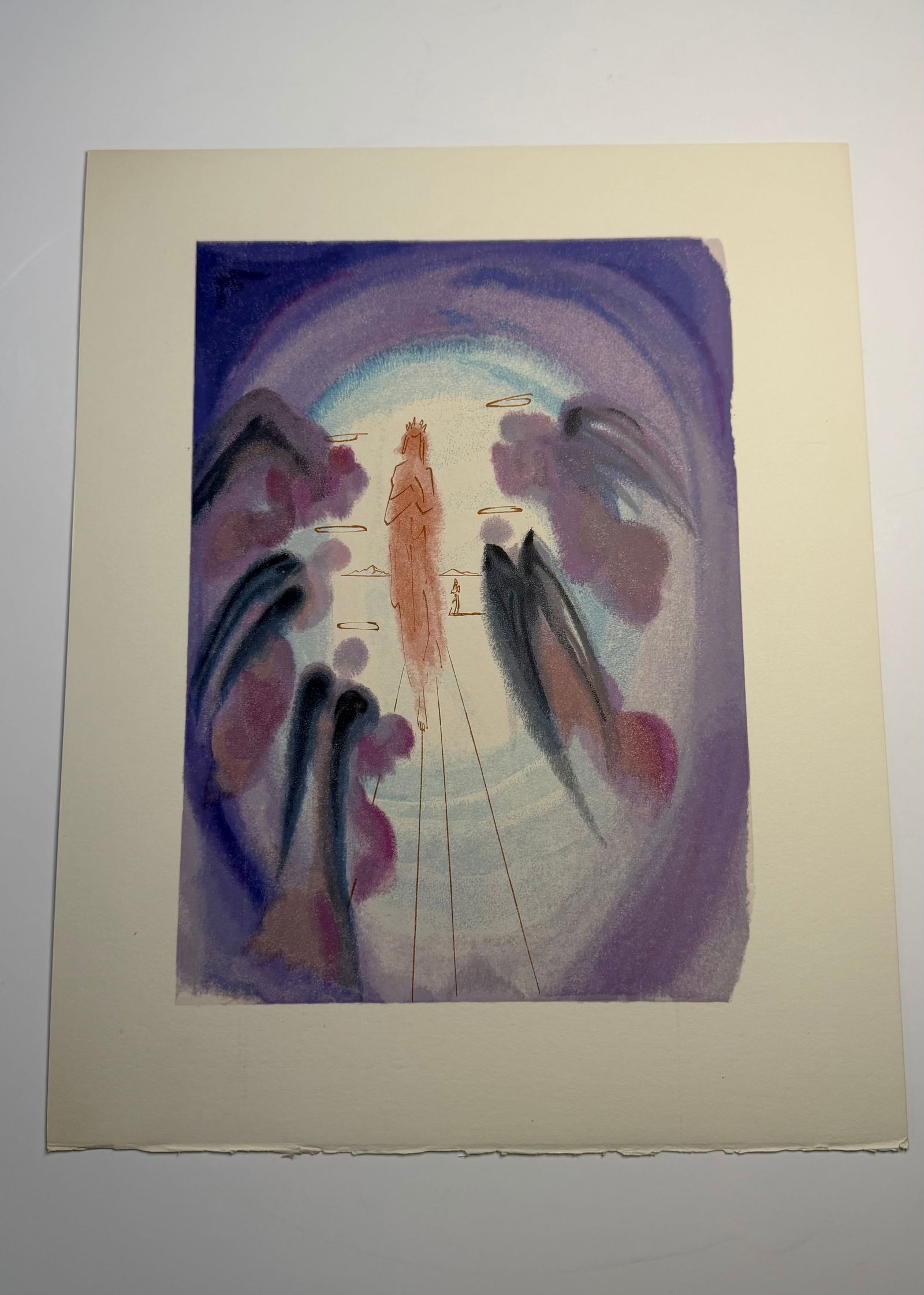 Salvador Dali's Divine Comedy - Paradise 24: Lithograph of Water colour on wood engraving on Rives vellum paper (100% cotton)