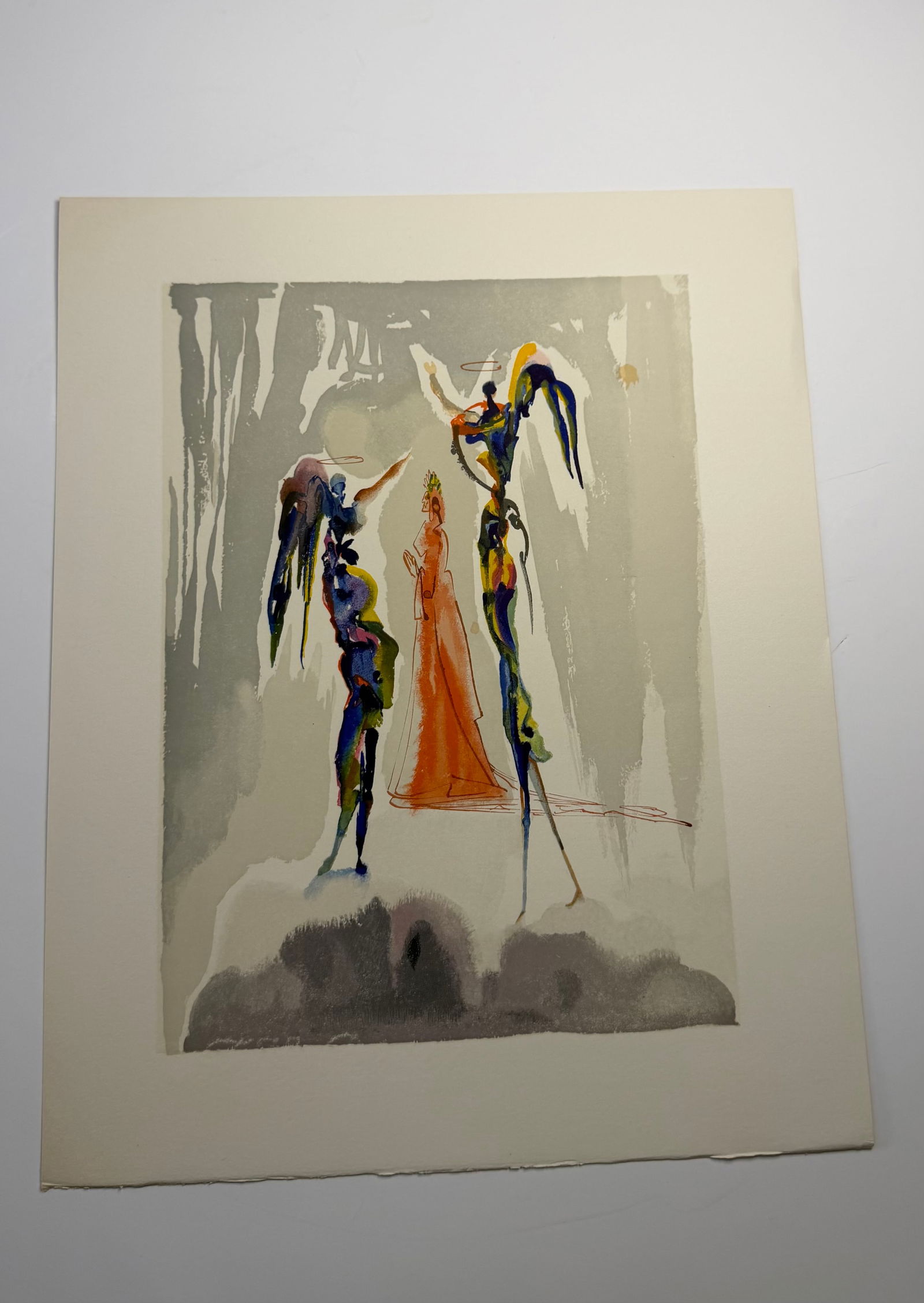Salvador Dali's Divine Comedy - Paradise 27: Lithograph of Water colour on wood engraving on Rives vellum paper (100% cotton)