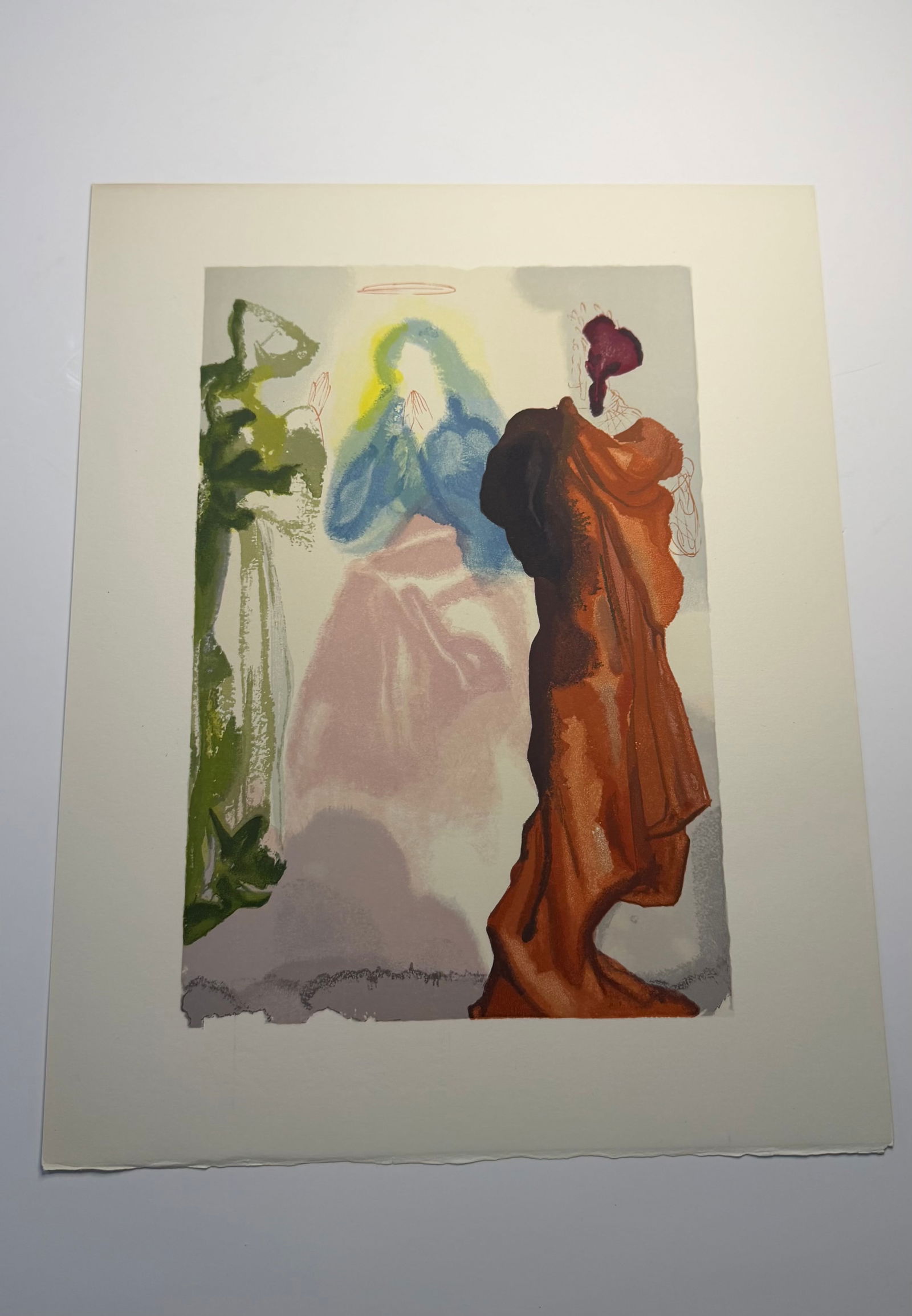 Salvador Dali's Divine Comedy - Paradise 33: Lithograph of Water colour on wood engraving on Rives vellum paper (100% cotton)