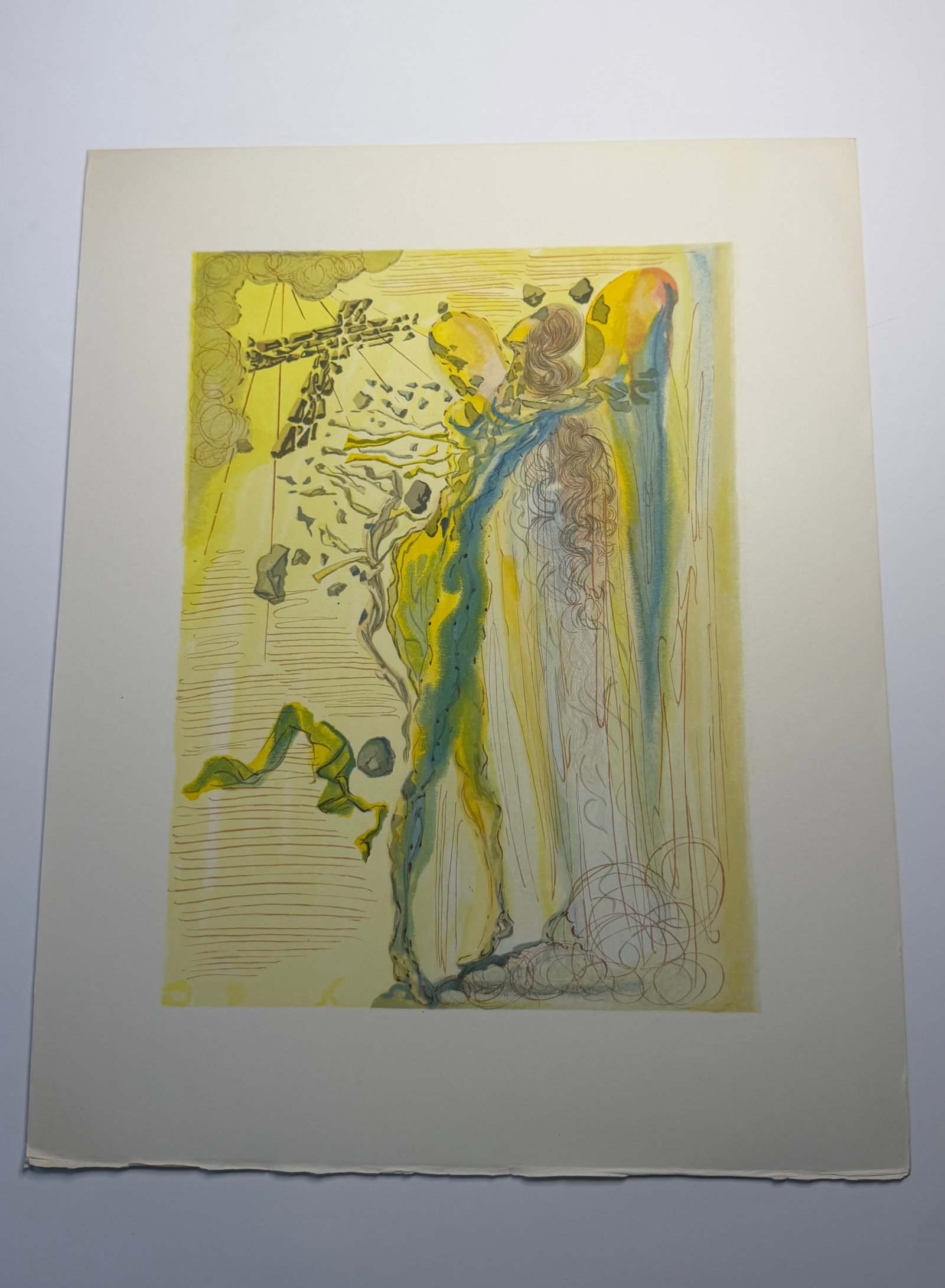 Salvador Dali's Divine Comedy - Paradise 12: Lithograph of Water colour on wood engraving on Rives vellum paper (100% cotton)