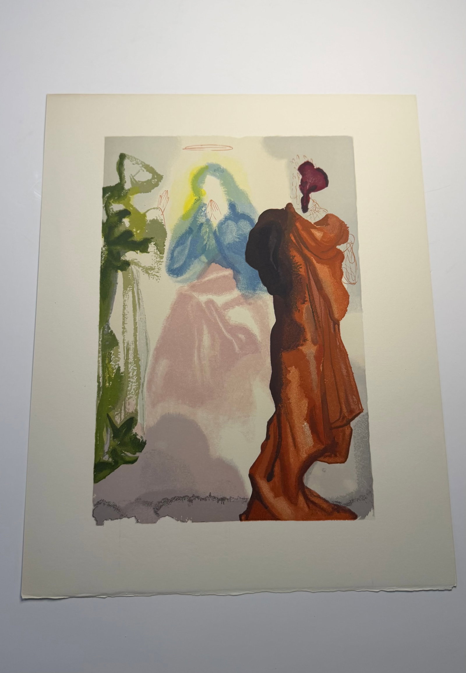 Salvador Dali's Divine Comedy - Paradise 33: Lithograph of Water colour on wood engraving on Rives vellum paper (100% cotton)