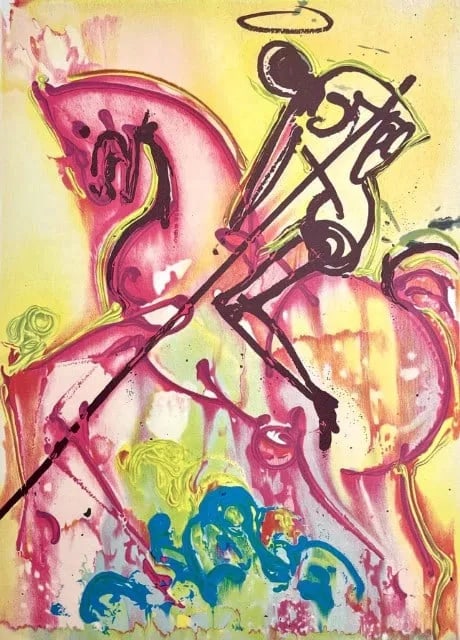 Salvador Dali - Saint George Dragon Limited Edition Facsimile Signed Lithograph: Salvador Dali , Saint-Georges, Les Chevaux de Dali , Limited Edition LithographMade on archival quality paper, facsimile signed and pencil numbered from an edition of 111/500.Certificate of Authentici