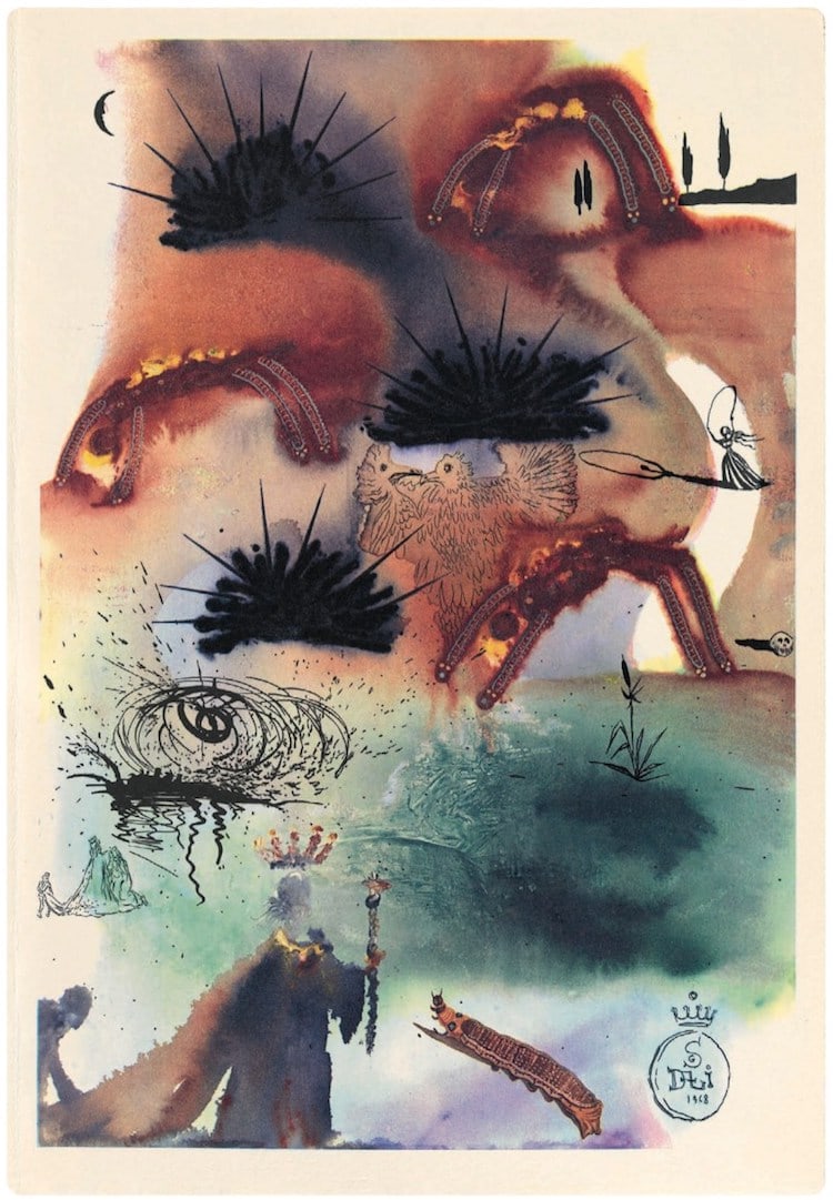Salvador Dali - The Lobster Quadrille: Salvador Dali (1904;1989)Alice's Adventures in WonderlandIllustrated Edition; Signed by Dali Published by Maecenas Press; Random House, New York, 1969This is an original single illustration only.Depic