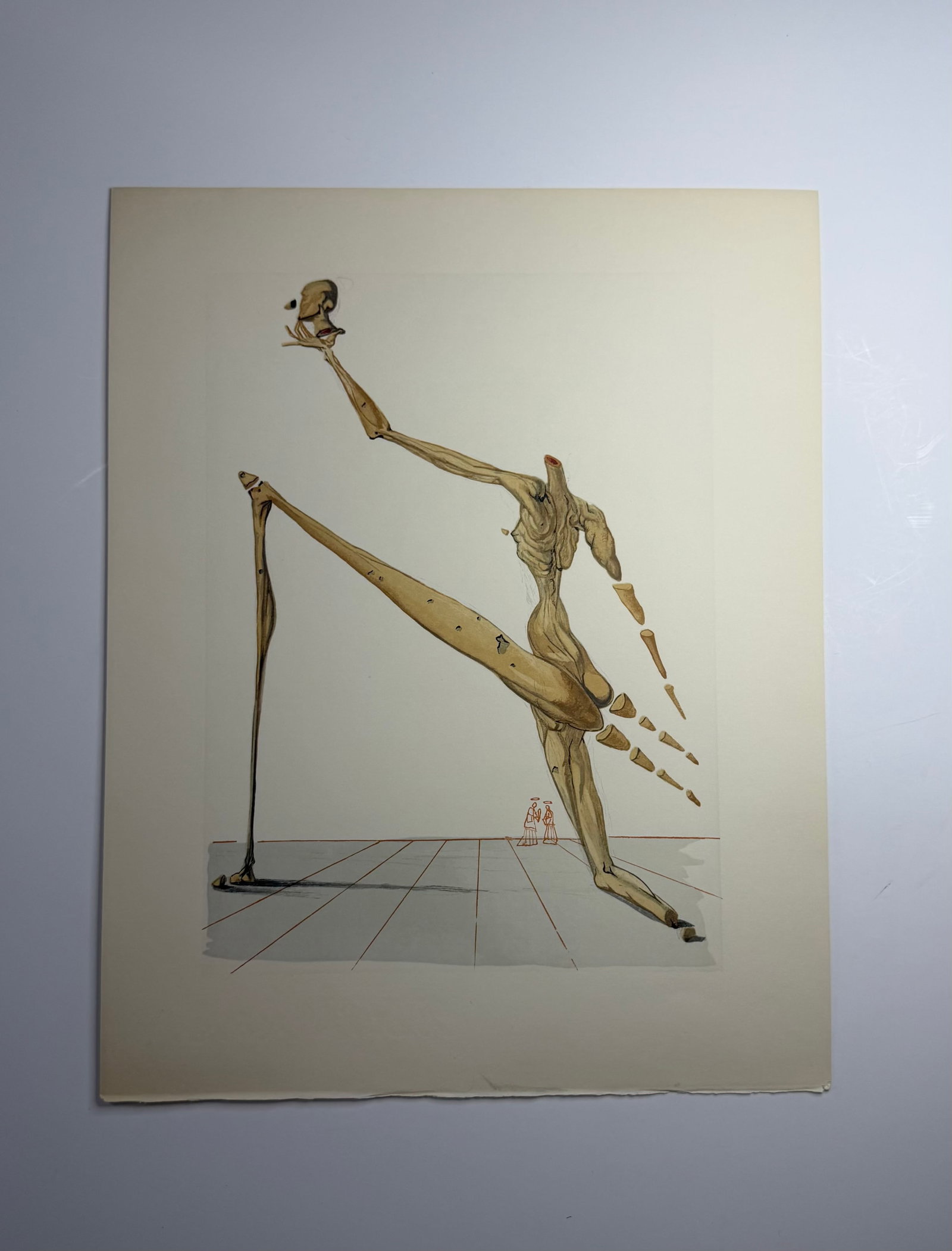 Salvador Dali's Divine Comedy - Inferno 28: Lithograph of Water colour on wood engraving on Rives vellum paper (100% cotton)