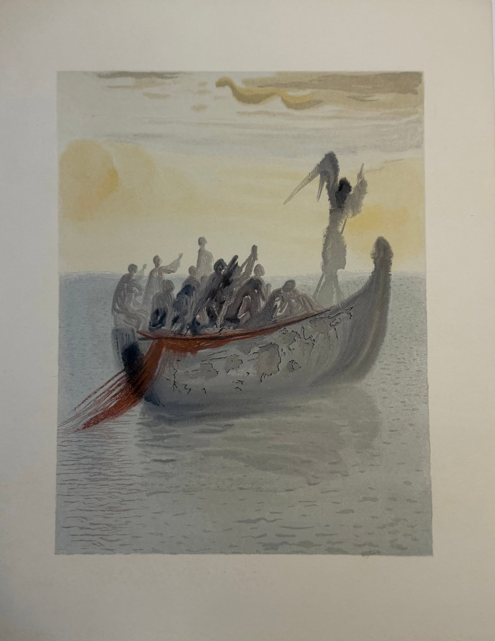 Salvador Dali's Divine Comedy - Purgatory 2: Lithograph of Water colour on wood engraving on Rives vellum paper (100% cotton)