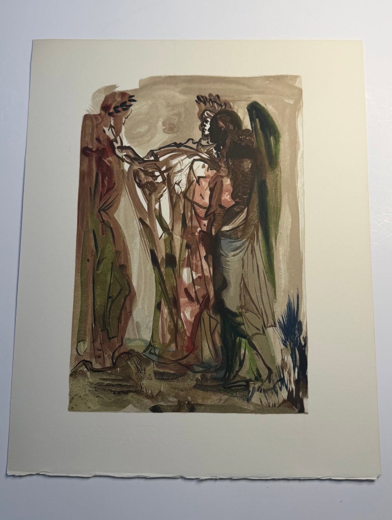 Salvador Dali's Divine Comedy - Purgatory 11: Lithograph of Water colour on wood engraving on Rives vellum paper (100% cotton)
