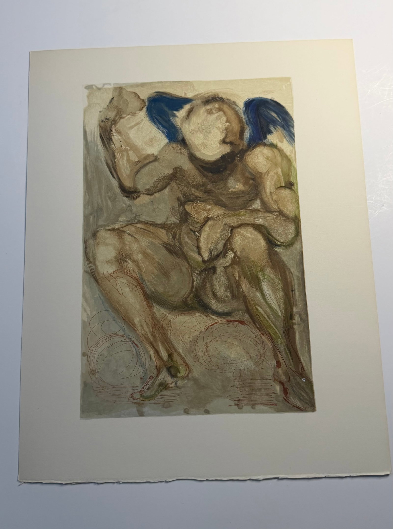 Salvador Dali's Divine Comedy - Purgatory 15: Lithograph of Water colour on wood engraving on Rives vellum paper (100% cotton)