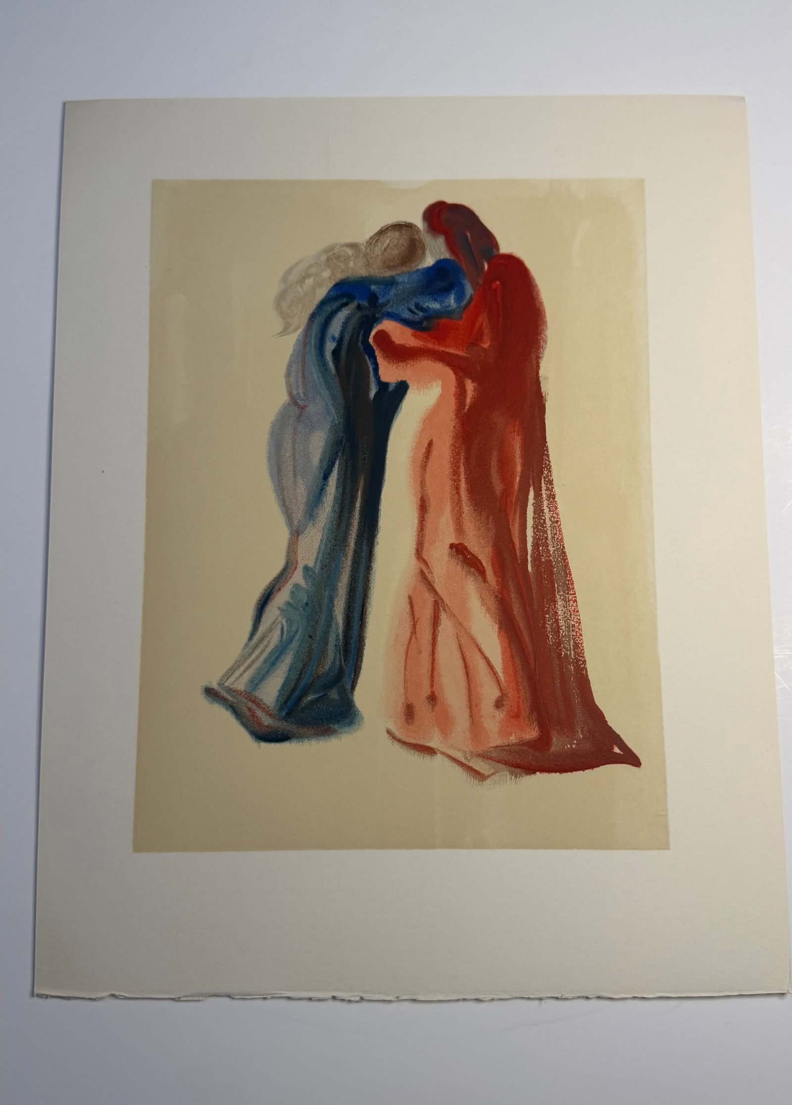 Salvador Dali's Divine Comedy - Purgatory 29: Lithograph of Water colour on wood engraving on Rives vellum paper (100% cotton)