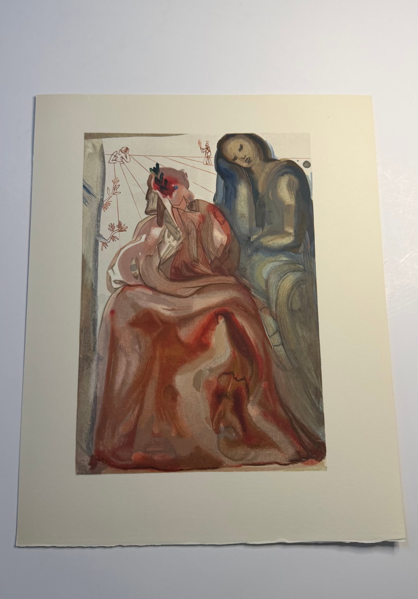 Salvador Dali's Divine Comedy - Purgatory 31: Lithograph of Water colour on wood engraving on Rives vellum paper (100% cotton)