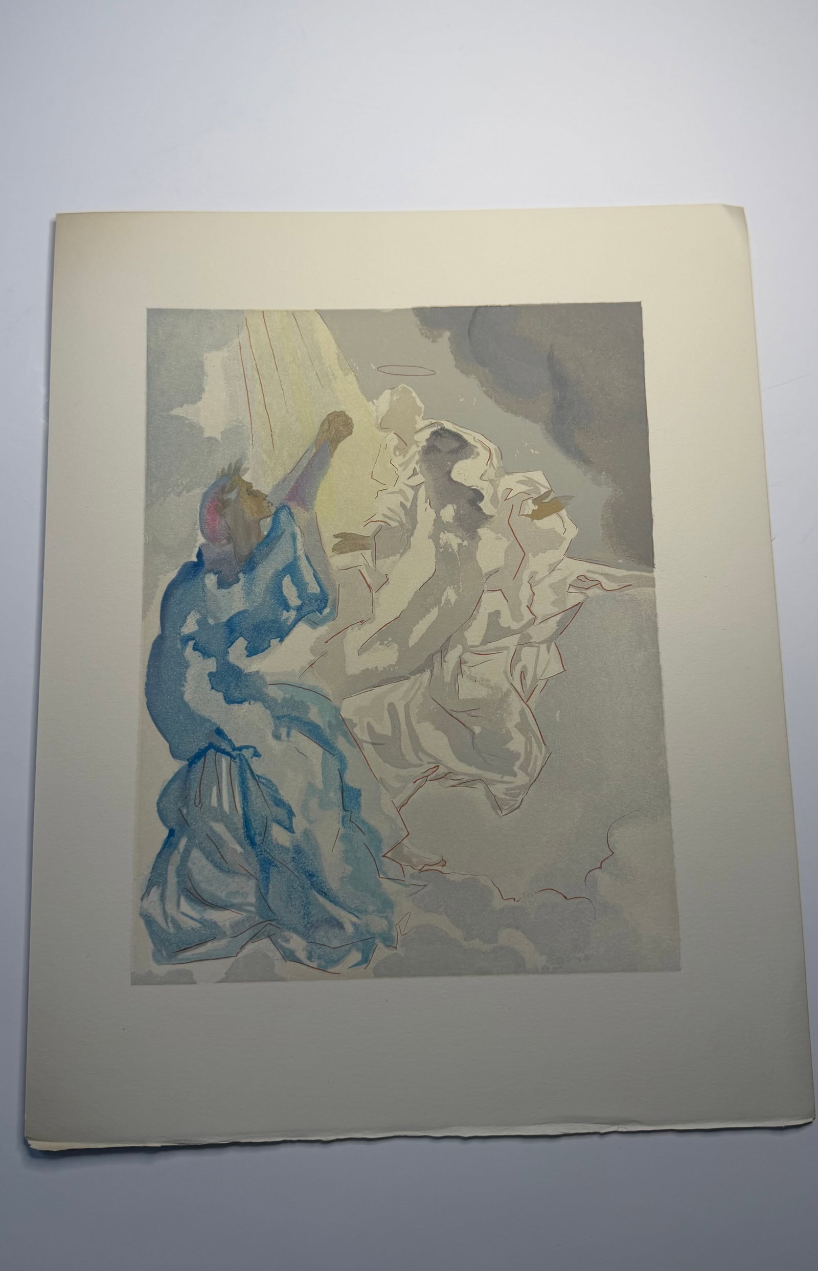 Salvador Dali's Divine Comedy - Paradise 5: Lithograph of Water colour on wood engraving on Rives vellum paper (100% cotton)