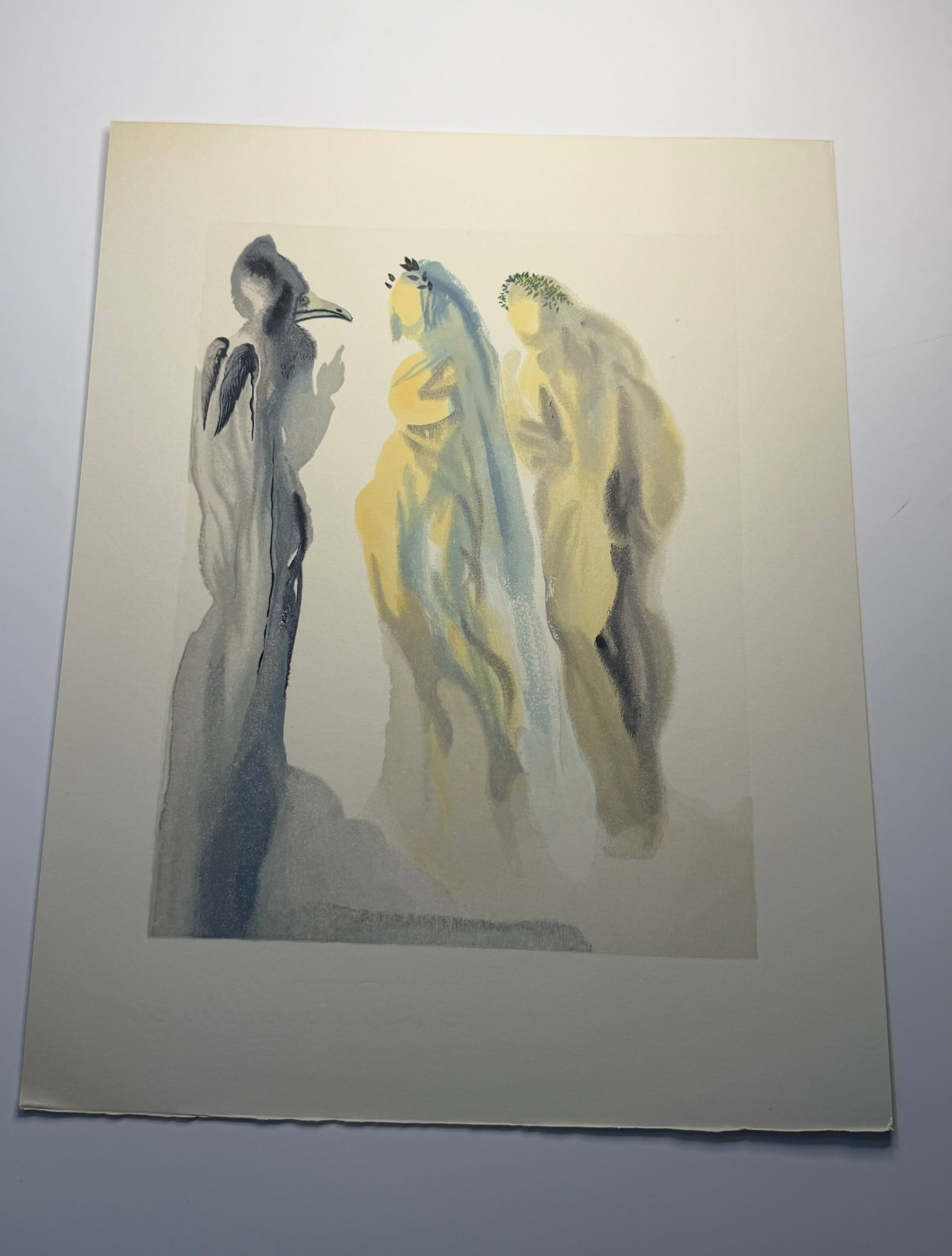 Salvador Dali's Divine Comedy - Paradise 9: Lithograph of Water colour on wood engraving on Rives vellum paper (100% cotton)