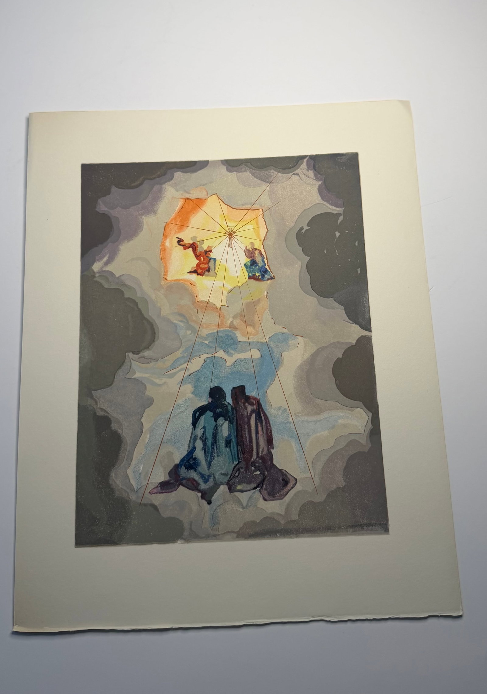 Salvador Dali's Divine Comedy - Paradise 15: Lithograph of Water colour on wood engraving on Rives vellum paper (100% cotton)