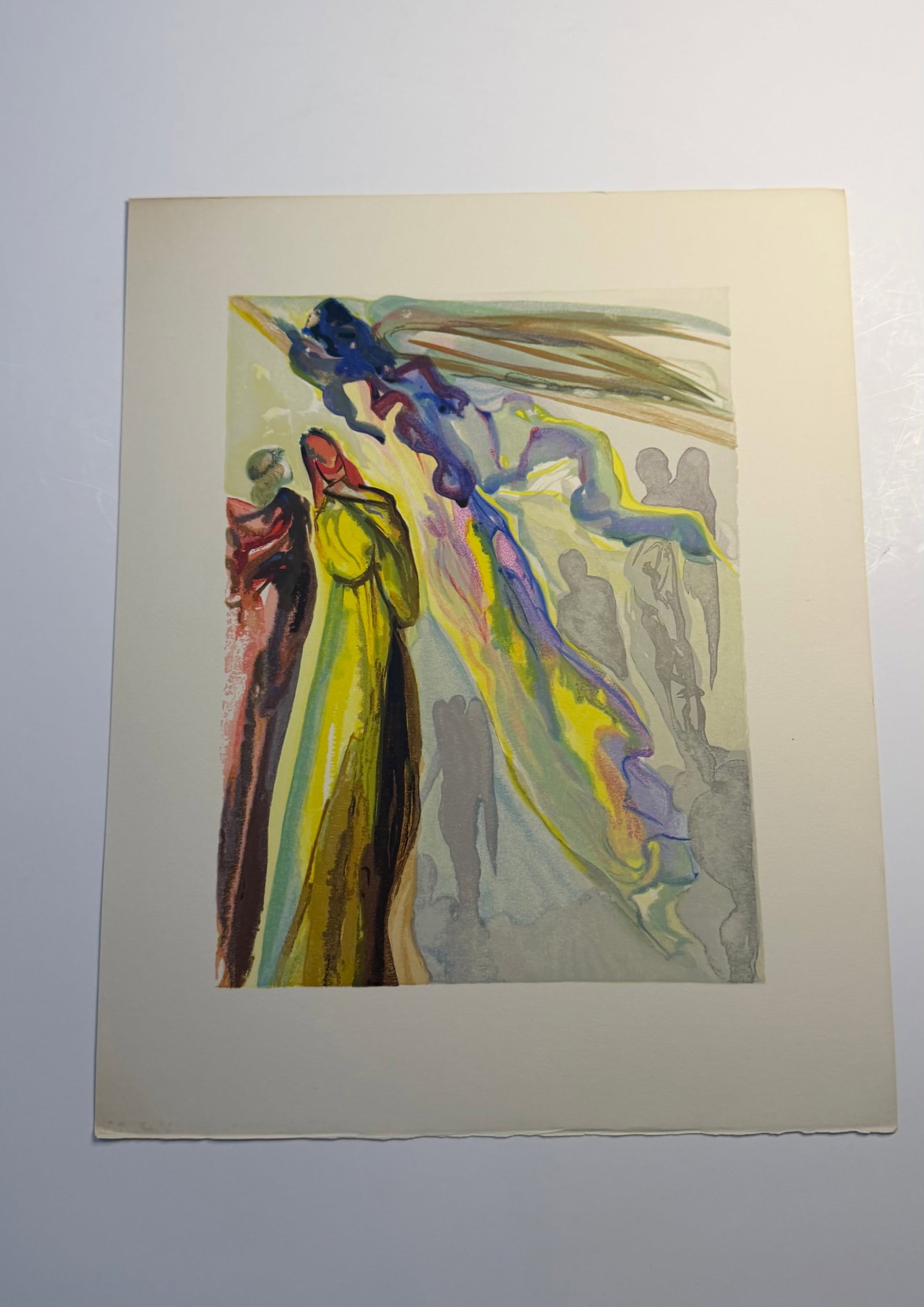 Salvador Dali's Divine Comedy - Paradise 16: Lithograph of Water colour on wood engraving on Rives vellum paper (100% cotton)