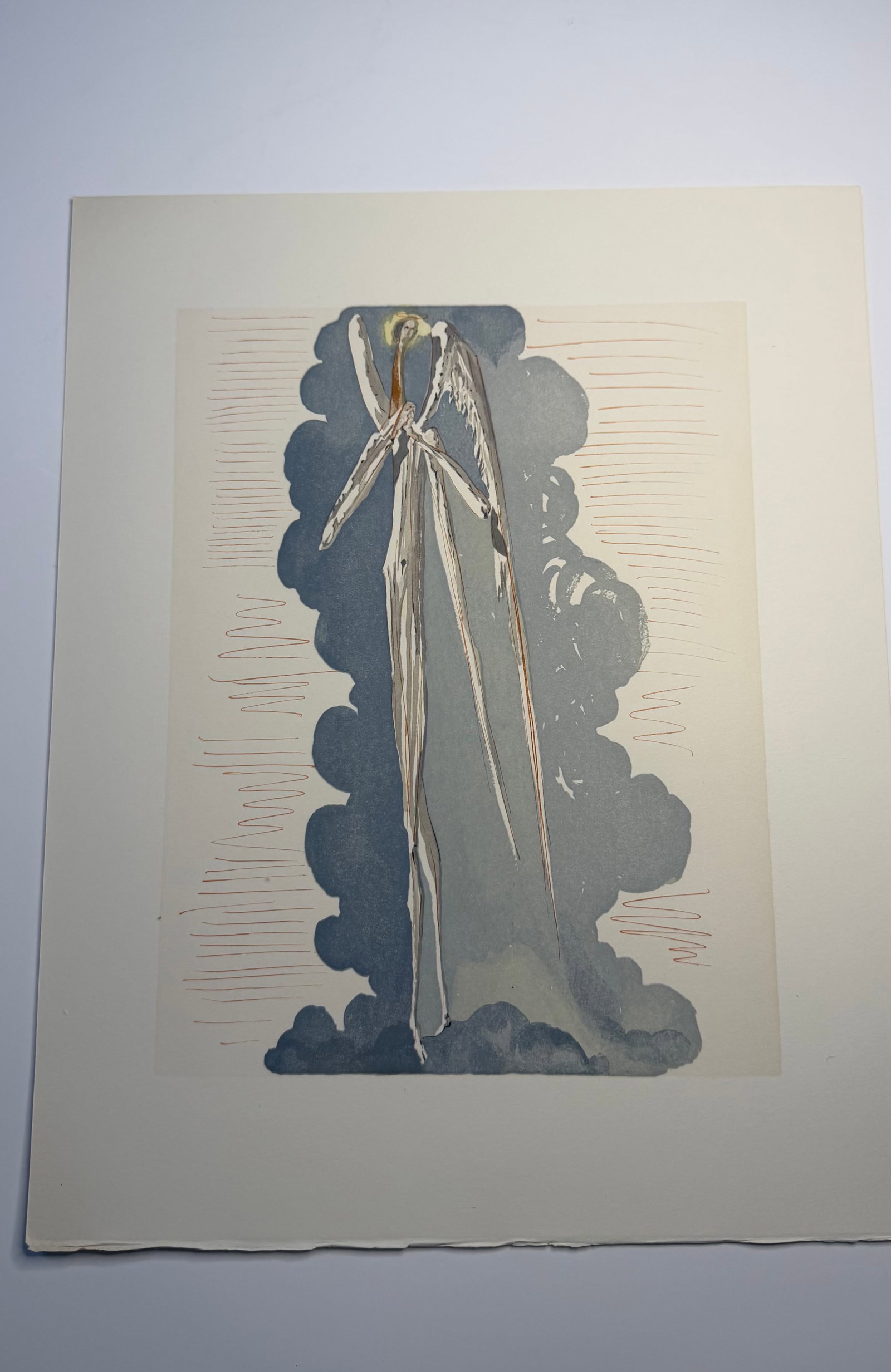 Salvador Dali's Divine Comedy - Paradise 22: Lithograph of Water colour on wood engraving on Rives vellum paper (100% cotton)