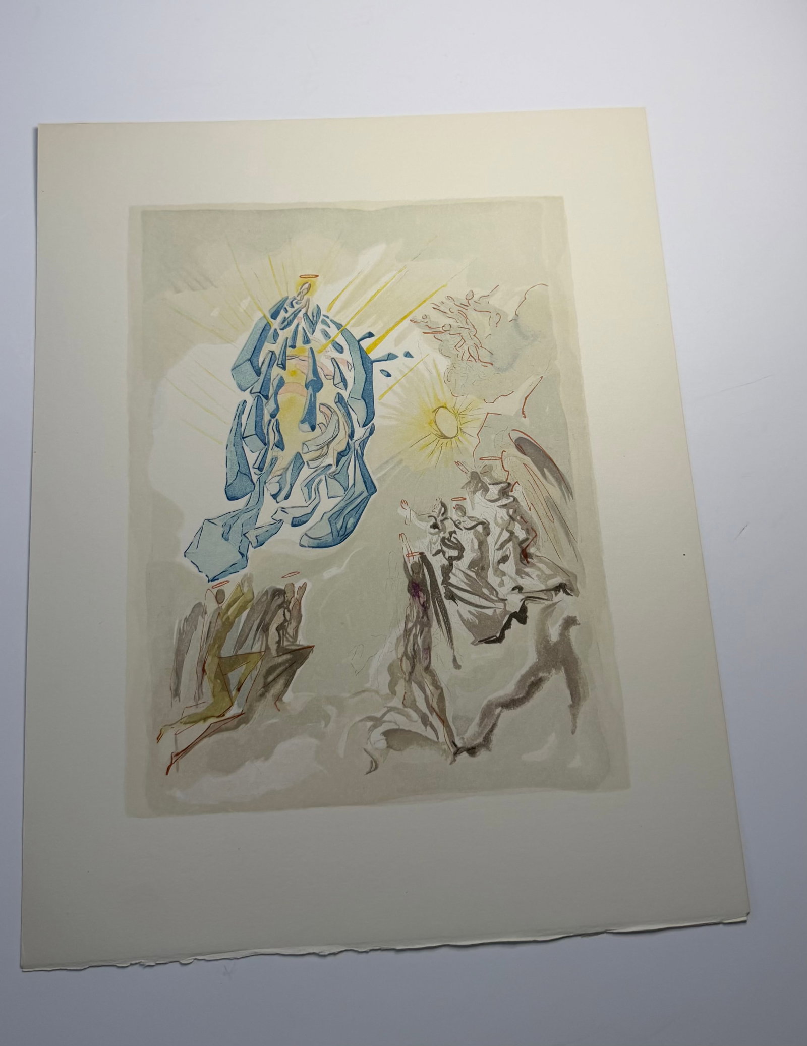 Salvador Dali's Divine Comedy - Paradise 26: Lithograph of Water colour on wood engraving on Rives vellum paper (100% cotton)
