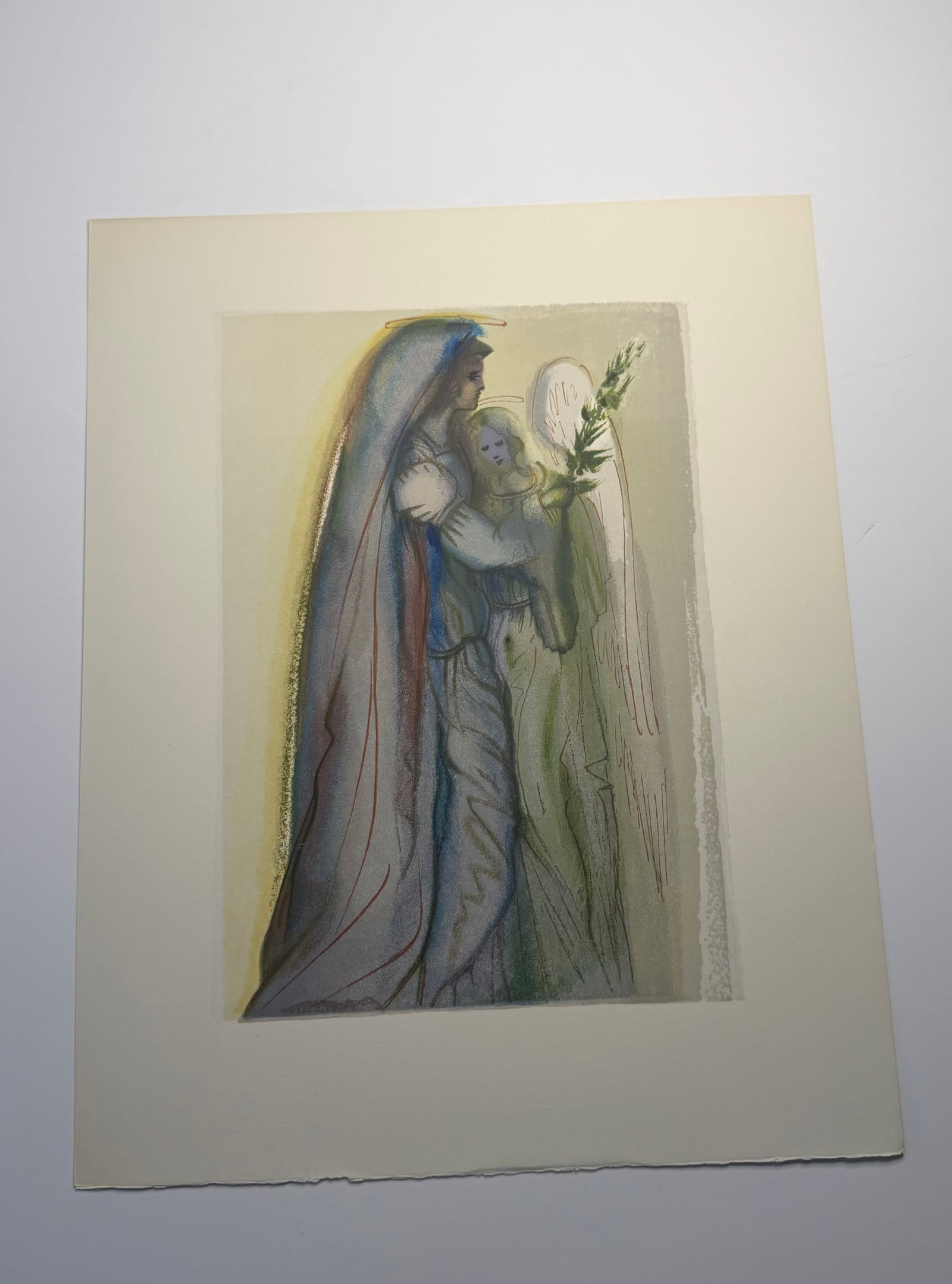 Salvador Dali's Divine Comedy - Paradise 32: Lithograph of Water colour on wood engraving on Rives vellum paper (100% cotton)