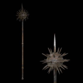 Mugha Islamic Ottman spiked war mace 20 c (1 of 2)