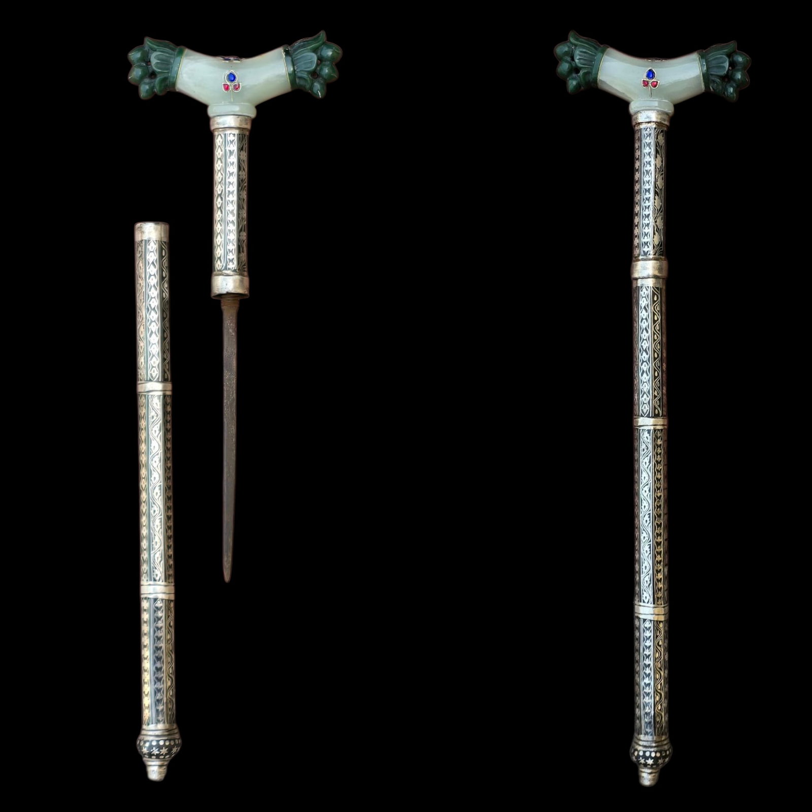 Rare mughal dervish sufi jade crutch arm rest (1 of 1)