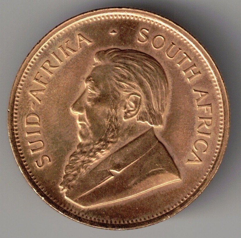 1982 BU South Africa Krugerrand, 1 Troy Oz. Fine Gold (1 of 2)