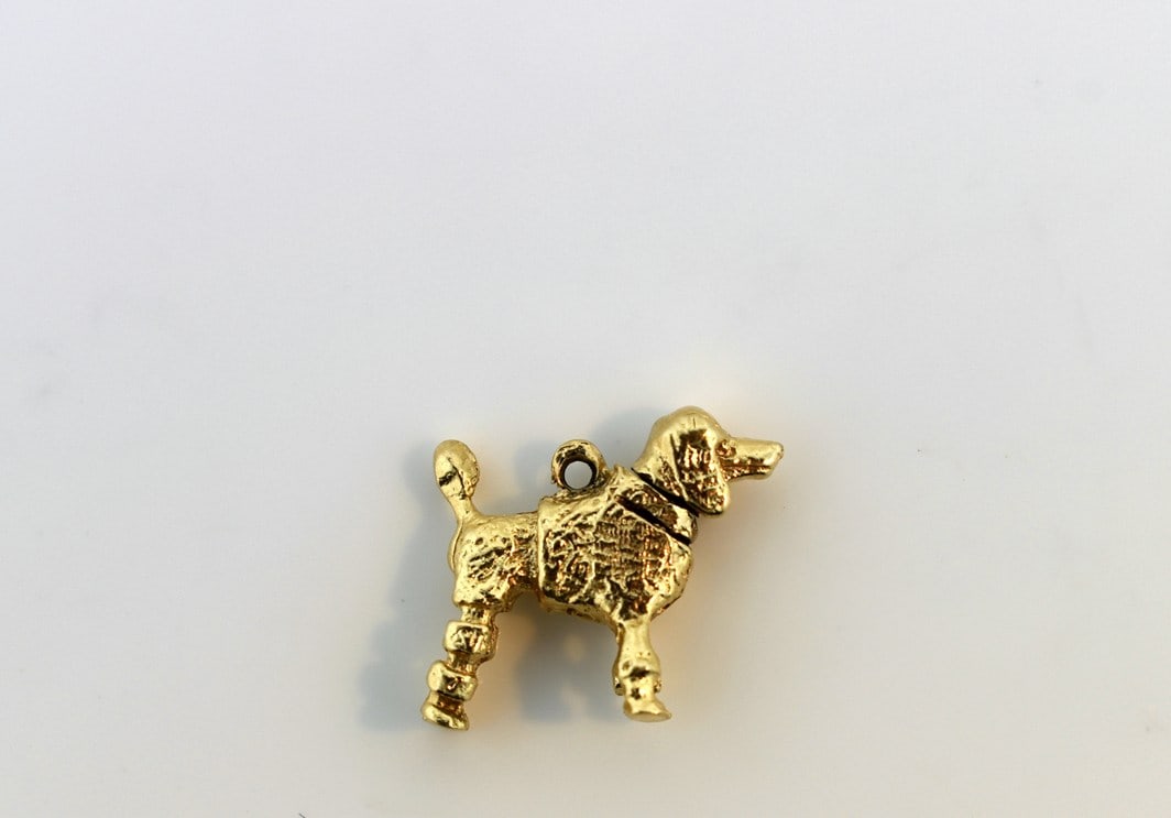 14K Gold Poodle Charm with Movable Head (1 of 3)