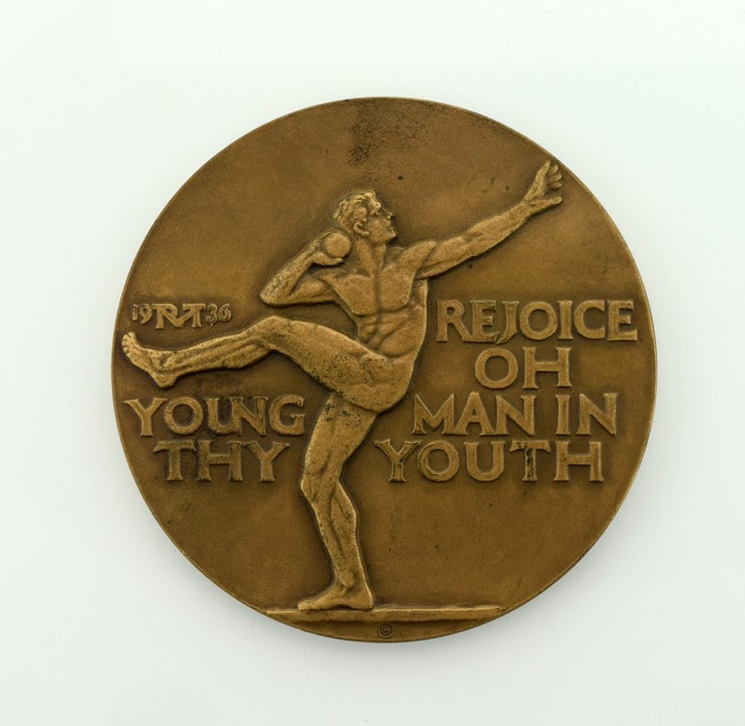 The Society of Medalists 1936 No 13 R. Tait McKenzie “Rejoice Young Man...” 13th Issue B (1 of 6)