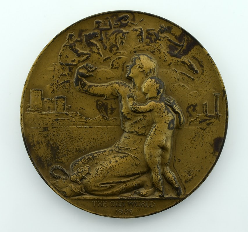 The Society of Medalists 1939 No 19 Edward McCartan “Old World – New World” 19th I: Please read “Auction Details” / “Terms of Sale” for preview, payment, pickup, shipping and other instructions. Lot includes the item(s) described in the title.