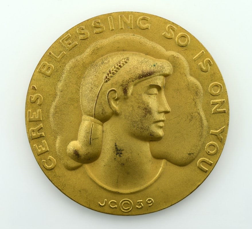 The Society of Medalists 1939 No 20 John Gregory “Cere's Blessing” 20th Issue Bronze Med: Please read “Auction Details” / “Terms of Sale” for preview, payment, pickup, shipping and other instructions. Lot includes the item(s) described in the title.
