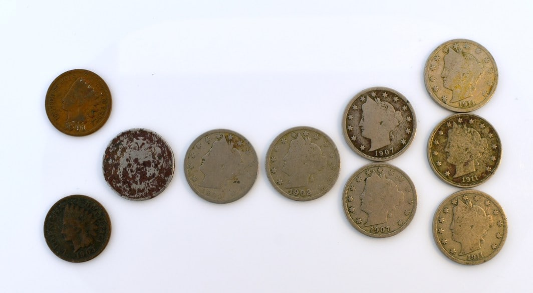 Two Indian Head & Eight Early Nickels (Shield/Liberty Head) (1 of 20)