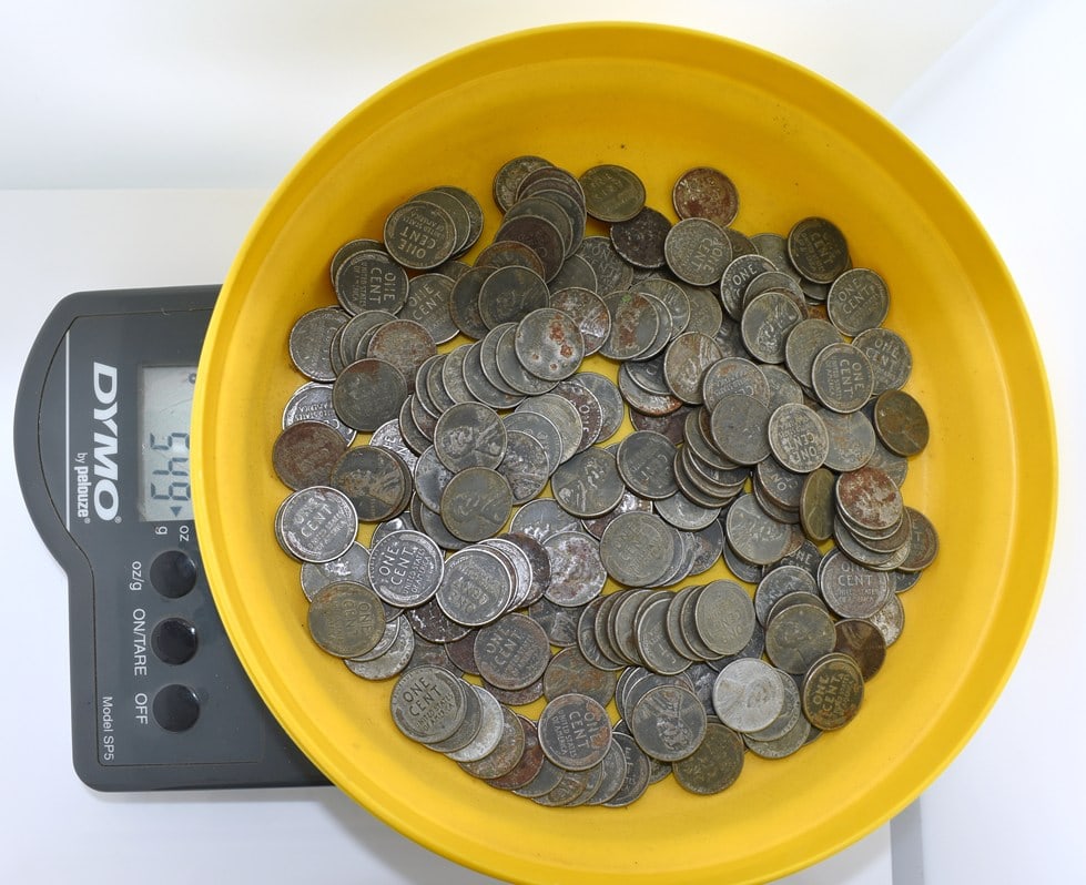 About 203 Steel 1943 War Pennies: Buyer should evaluate condition from photos presented. Count based on overall weight. Please read “Auction Details” / “Terms of Sale” for preview, payment, pickup, shipping and