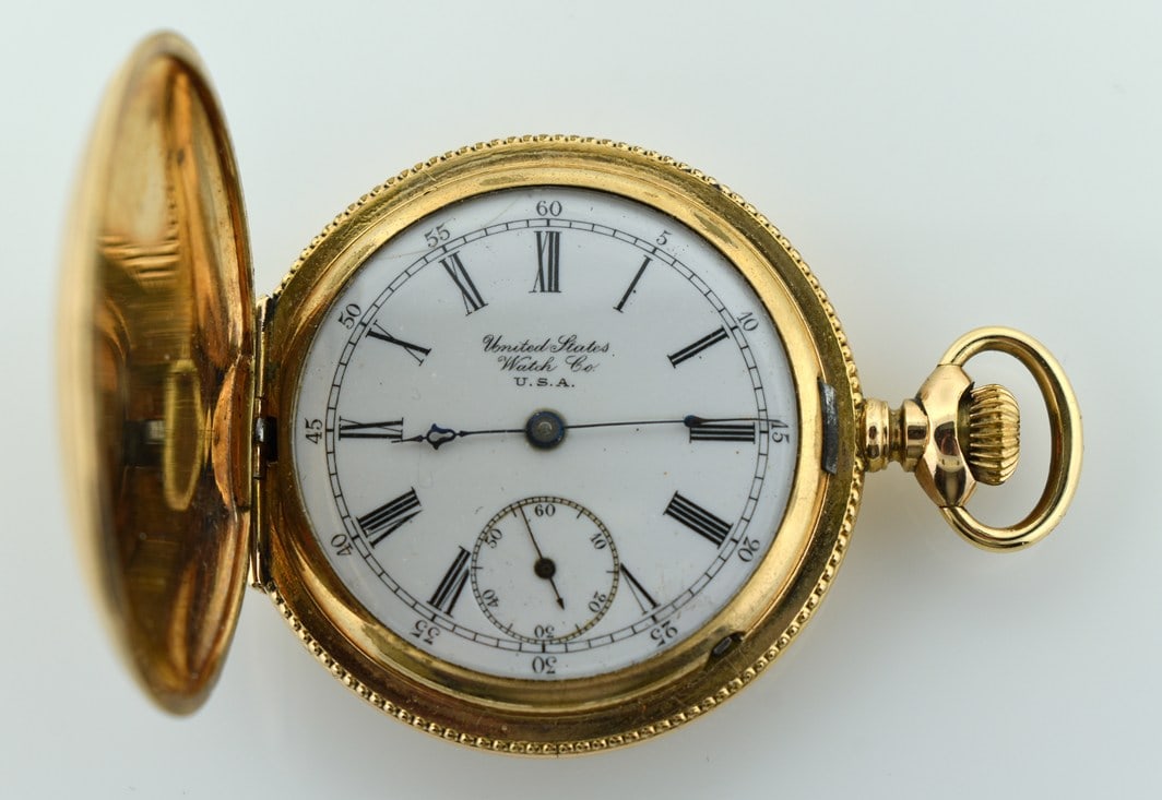 Antique 1900 U.S. Watch Co. of Waltham Pocket Watch, Lever Set, Gold-Filled Hunter Case (1 of 12)
