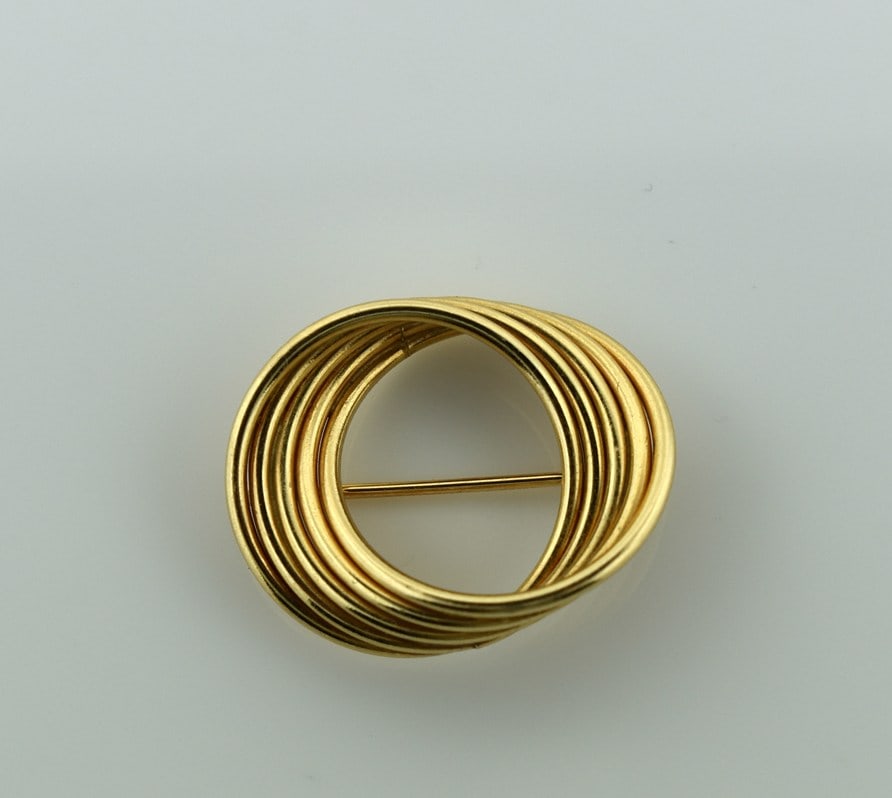 14K Gold Swirl Ring Pin (1 of 2)