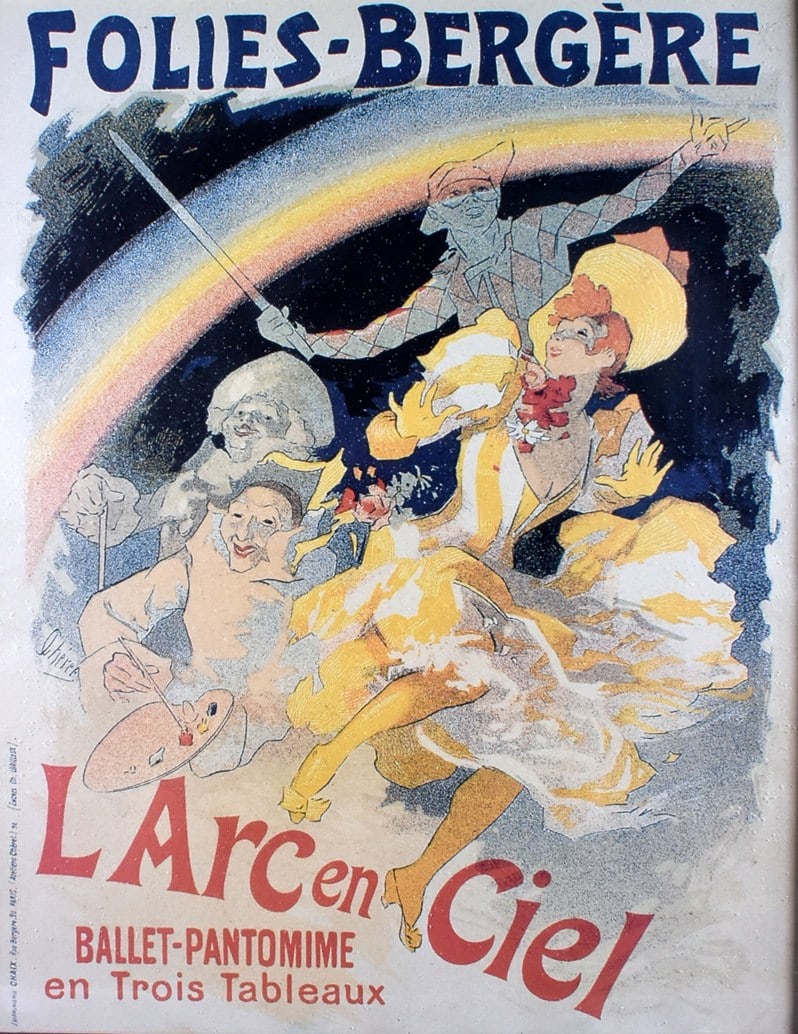 Copy of Jules Cheret (French, 1836-1932) Lithograph Poster for Ballet “L'Arc-en-Ciel” (1 of 9)