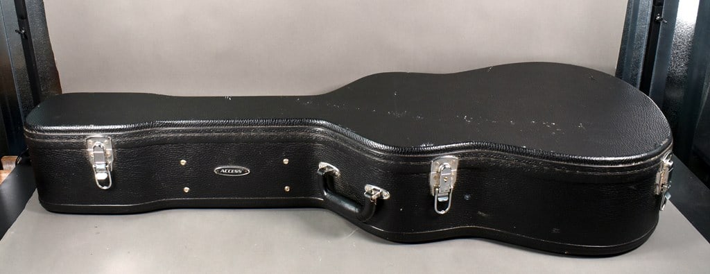 Vintage 1995 Washburn D-11 TR Acoustic Guitar in Transparent Red Ash Finish w/ Access Hard Case - 14