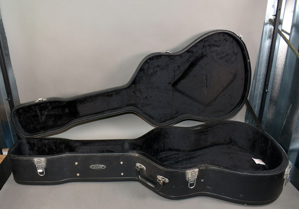 Vintage 1995 Washburn D-11 TR Acoustic Guitar in Transparent Red Ash Finish w/ Access Hard Case - 17