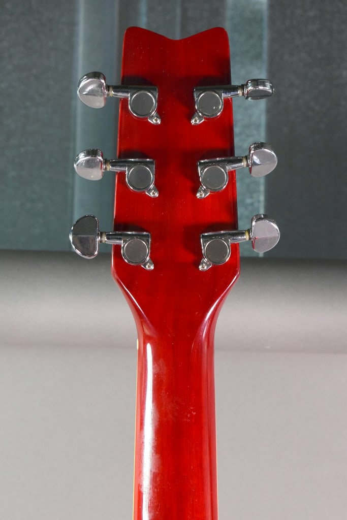 Vintage 1995 Washburn D-11 TR Acoustic Guitar in Transparent Red Ash Finish w/ Access Hard Case - 9