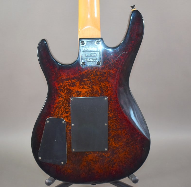 Vintage 1990 Washburn KC-70V Electric Guitar with Woodstone Red Marble Finish, Gig Bag - 10