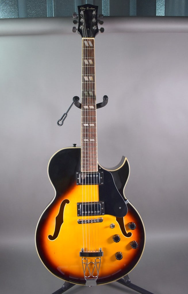 Circa. 2010 Glen Burton “Chicago” GE775 Hollowbody Acoustic Electric Guitar with Sunburs (1 of 12)